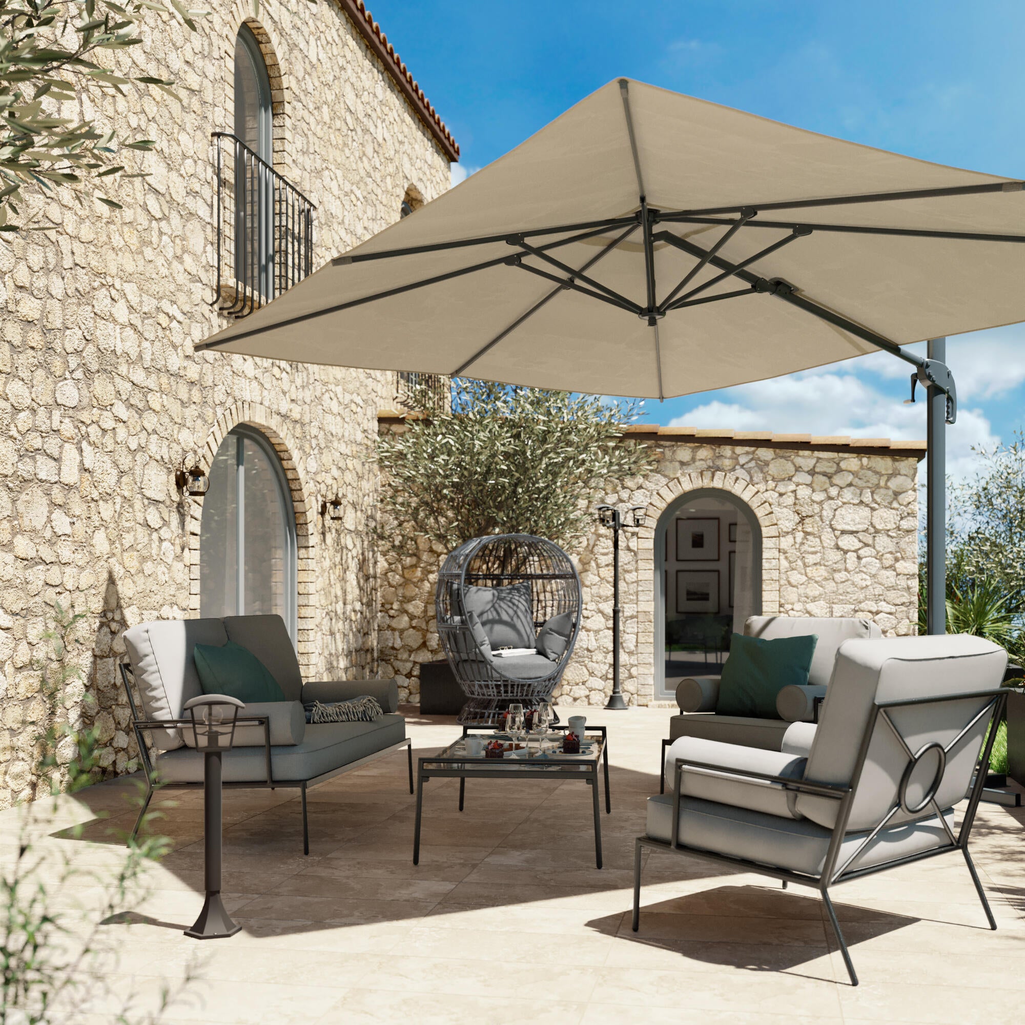 Lampadaire extérieur e27 max 60W noir Palama INSPIRE - 4