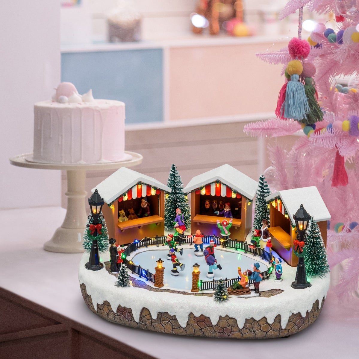 Villaggio di Natale Lago giacciato H 15 cm - 2