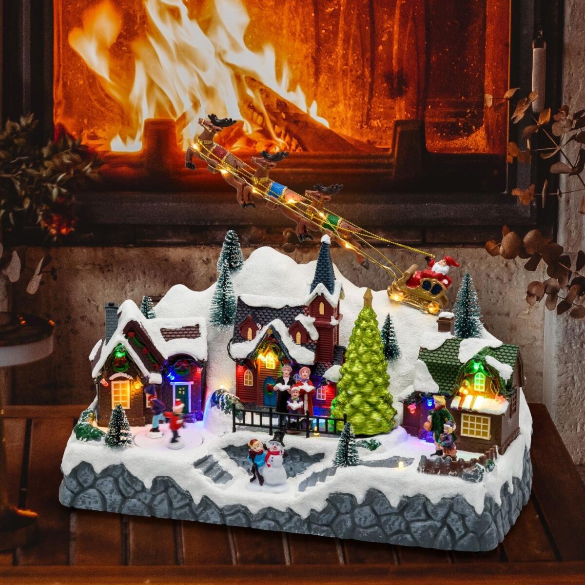 Villaggio di Natale Paesaggio H 28 cm - 3