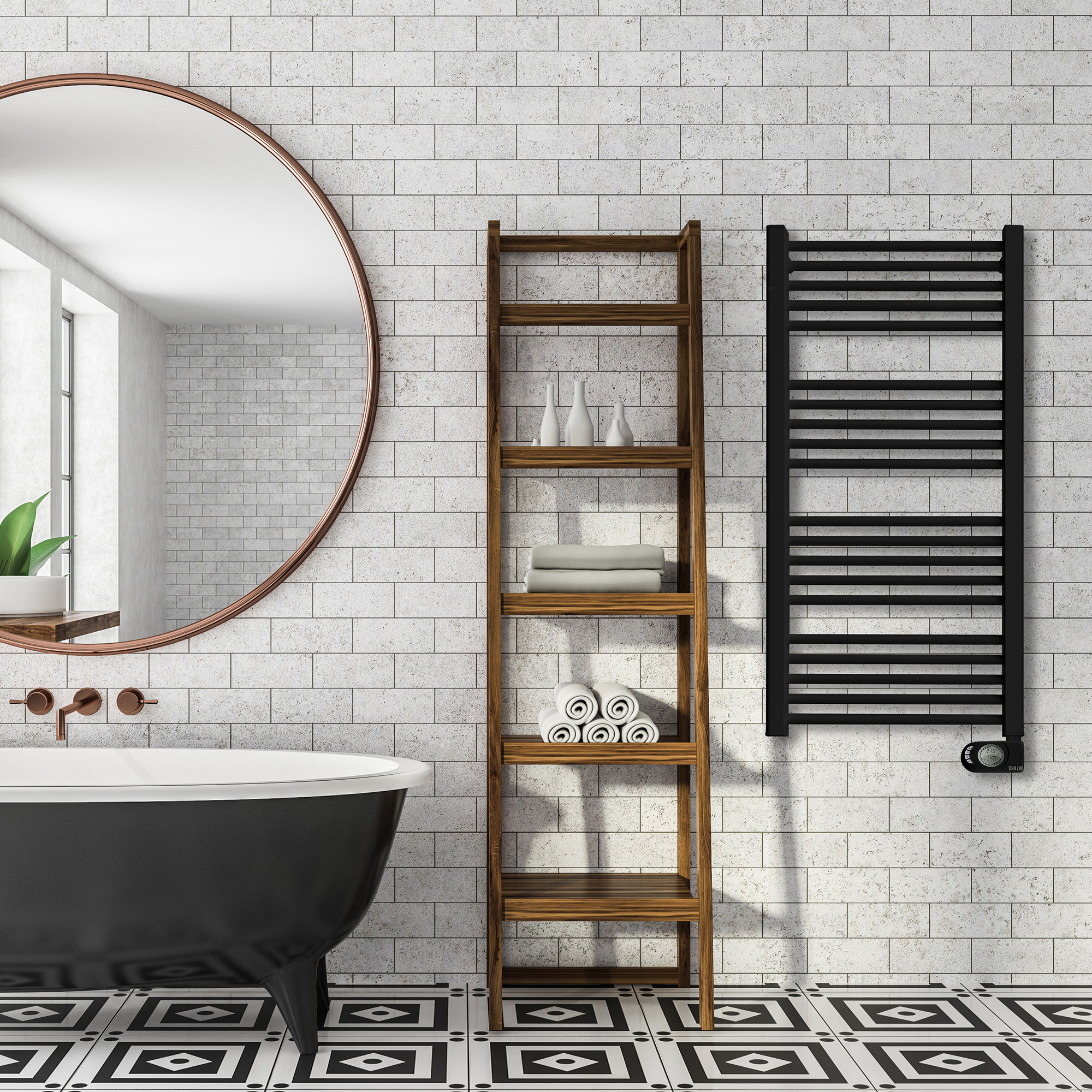 Toalheiro HJM NOOR 750W PRETO - 7