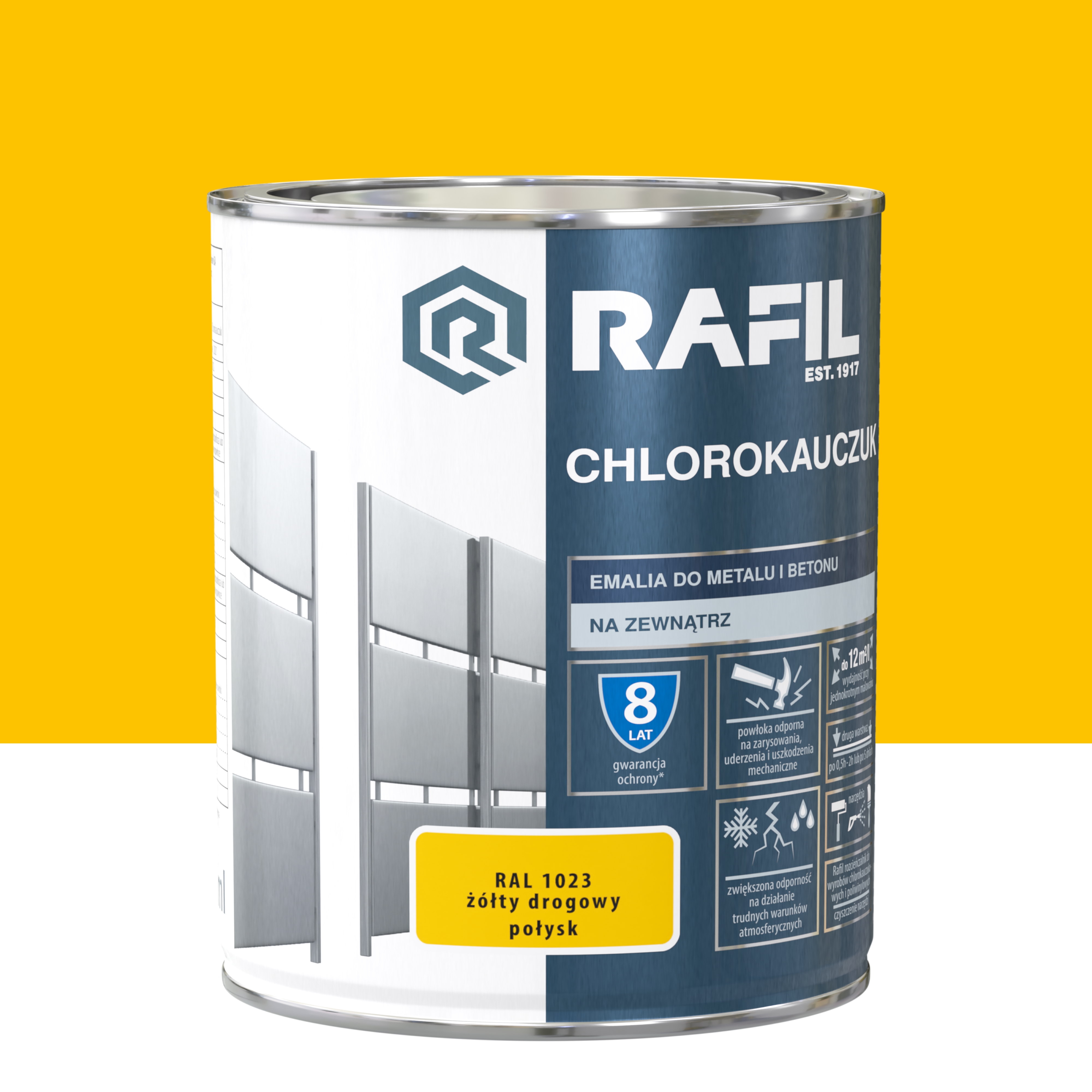 RAFIL Chlorok żółty drogowy RAL1023 0,75L