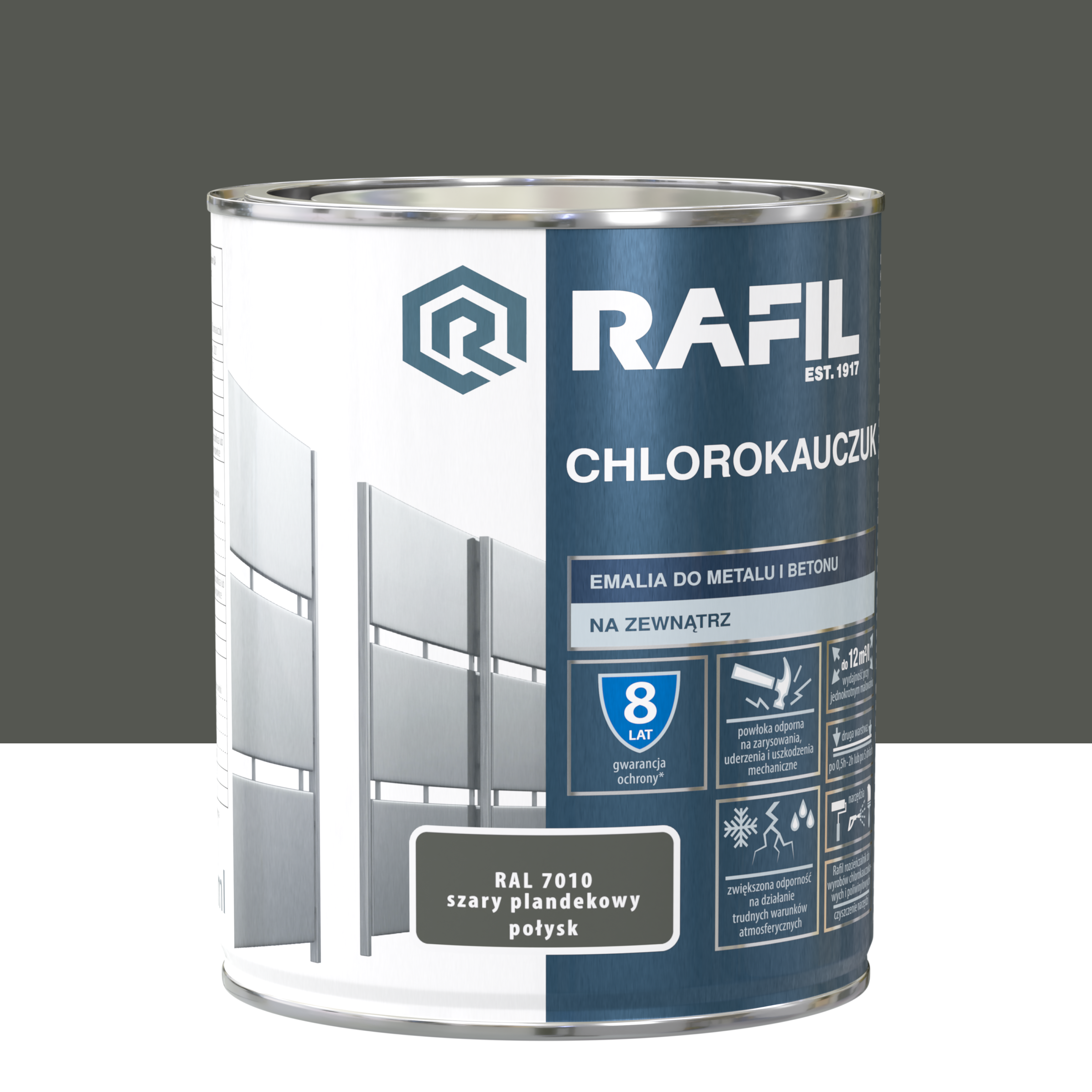RAFIL Chlorok szary plandekowy RAL7010 0,75L