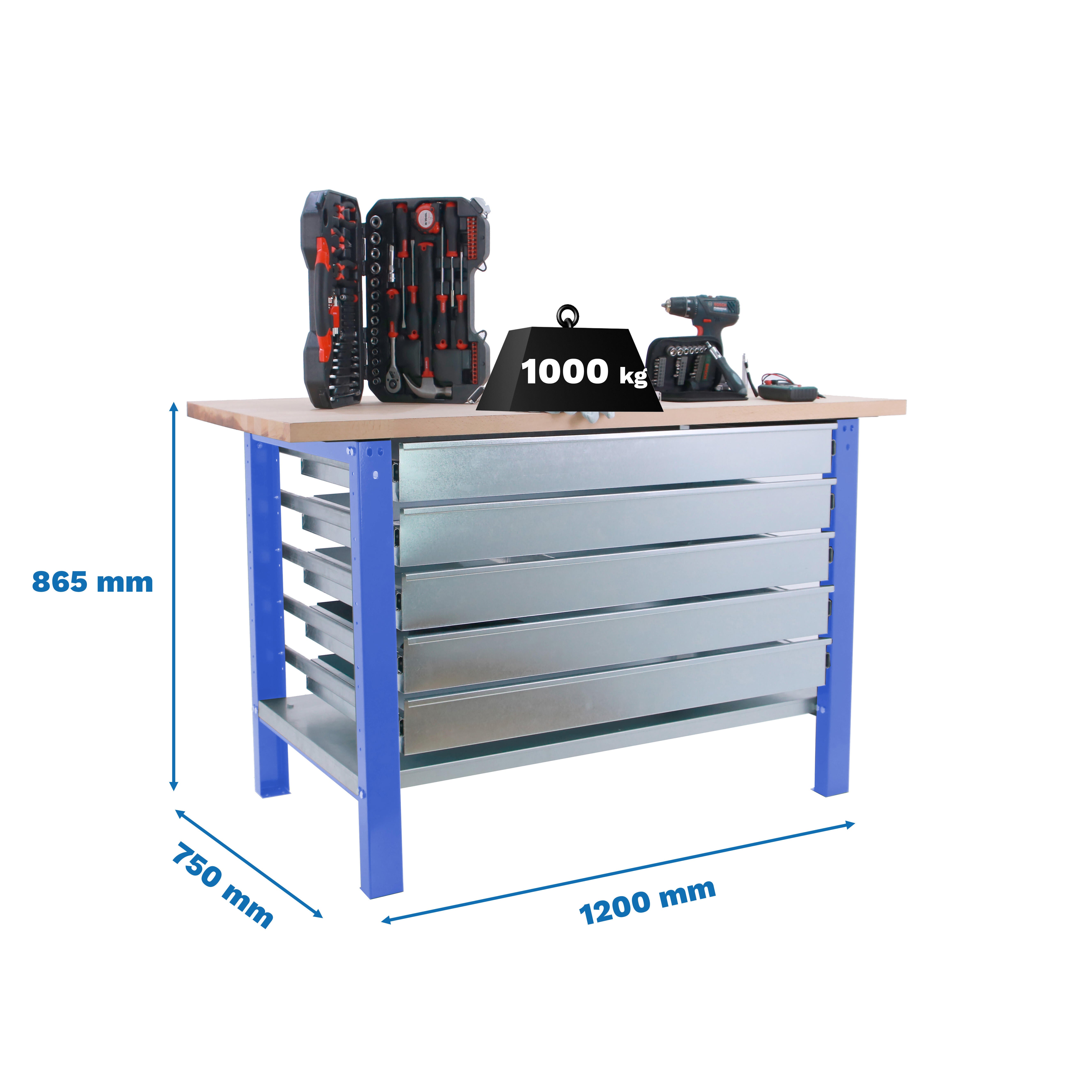 Banco simonwork bt6 pro 5box 1200 azul /haya