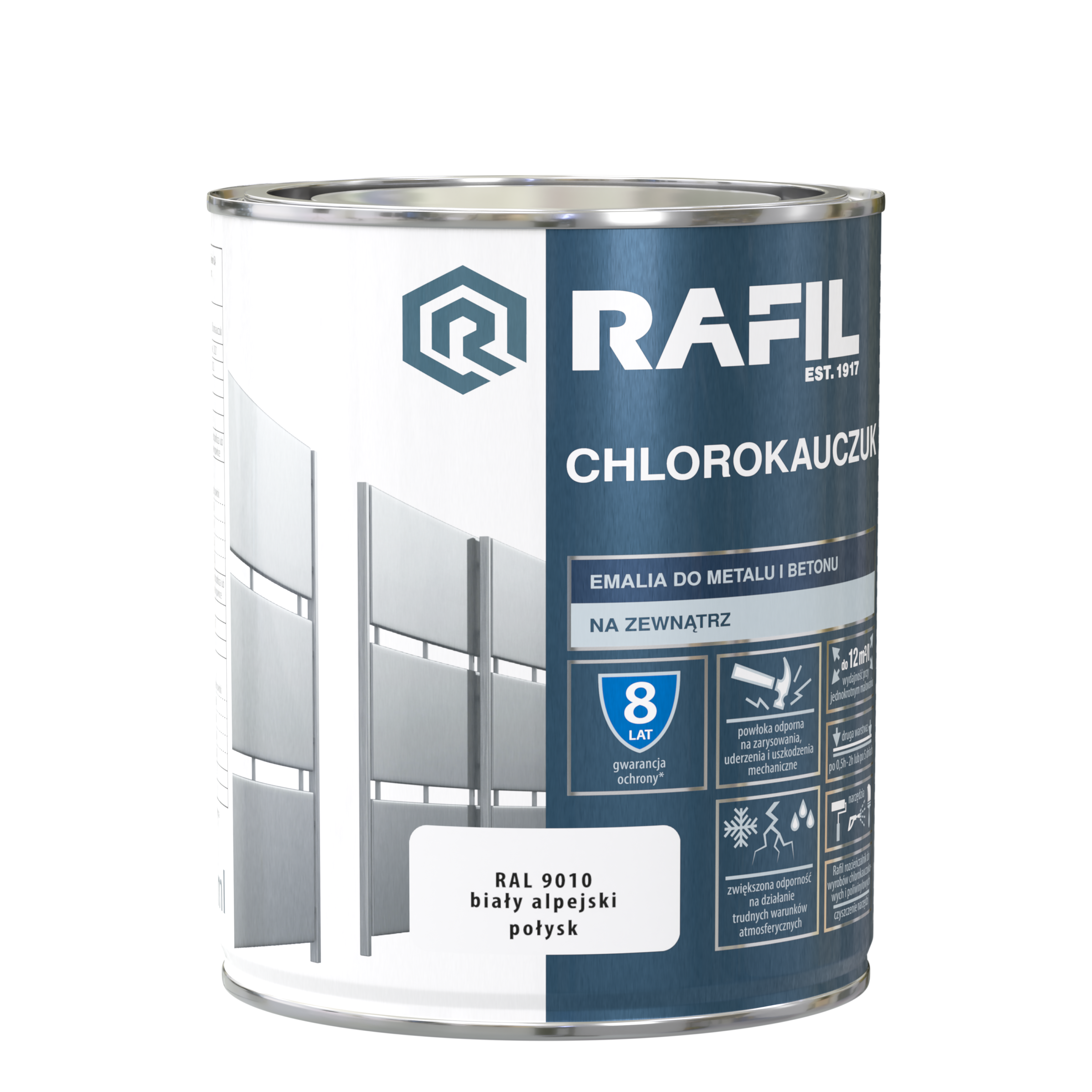 RAFIL Chlorok biały alpejski RAL9010 0,75L
