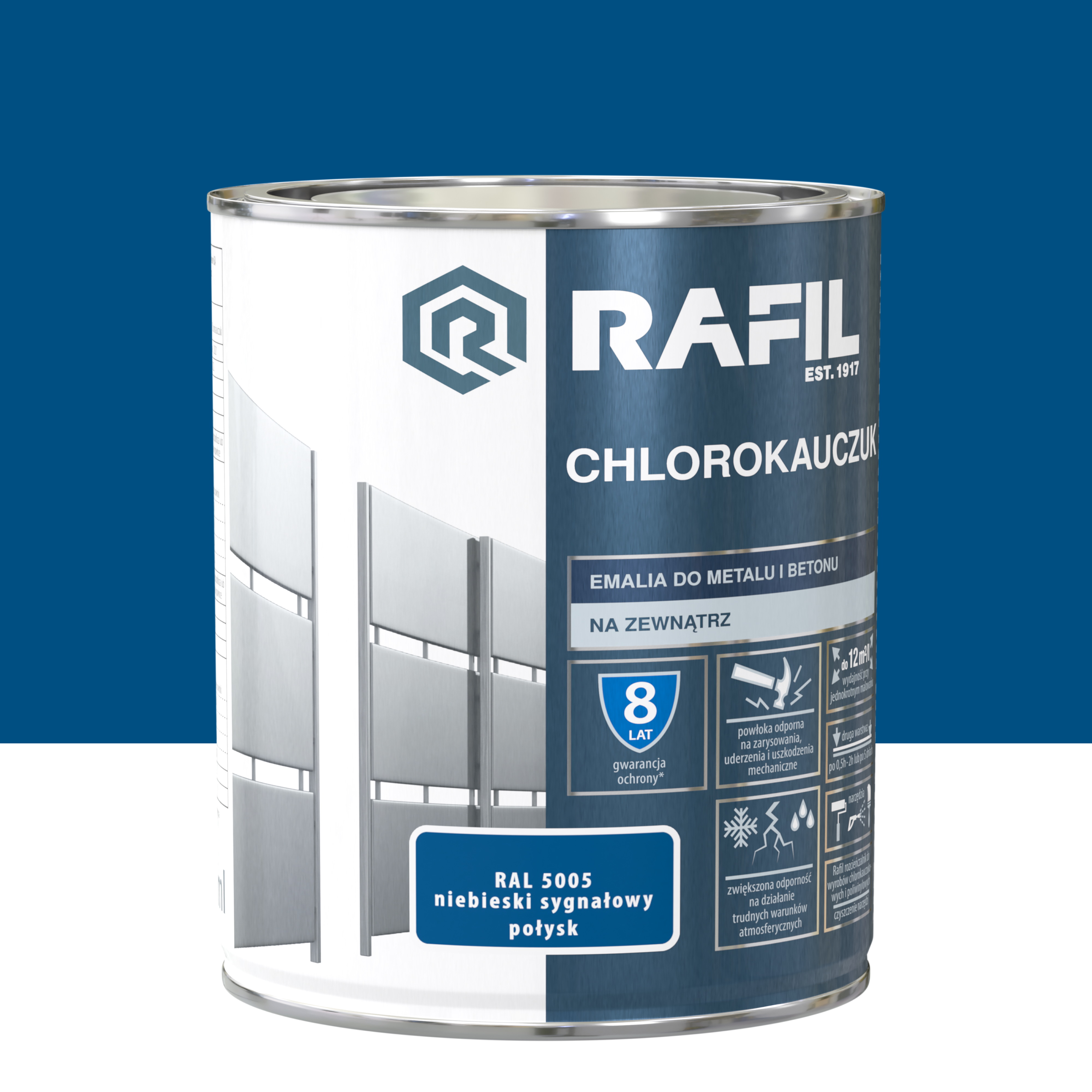 RAFIL Chlorok niebieski sygnałowy RAL5005 0,75L