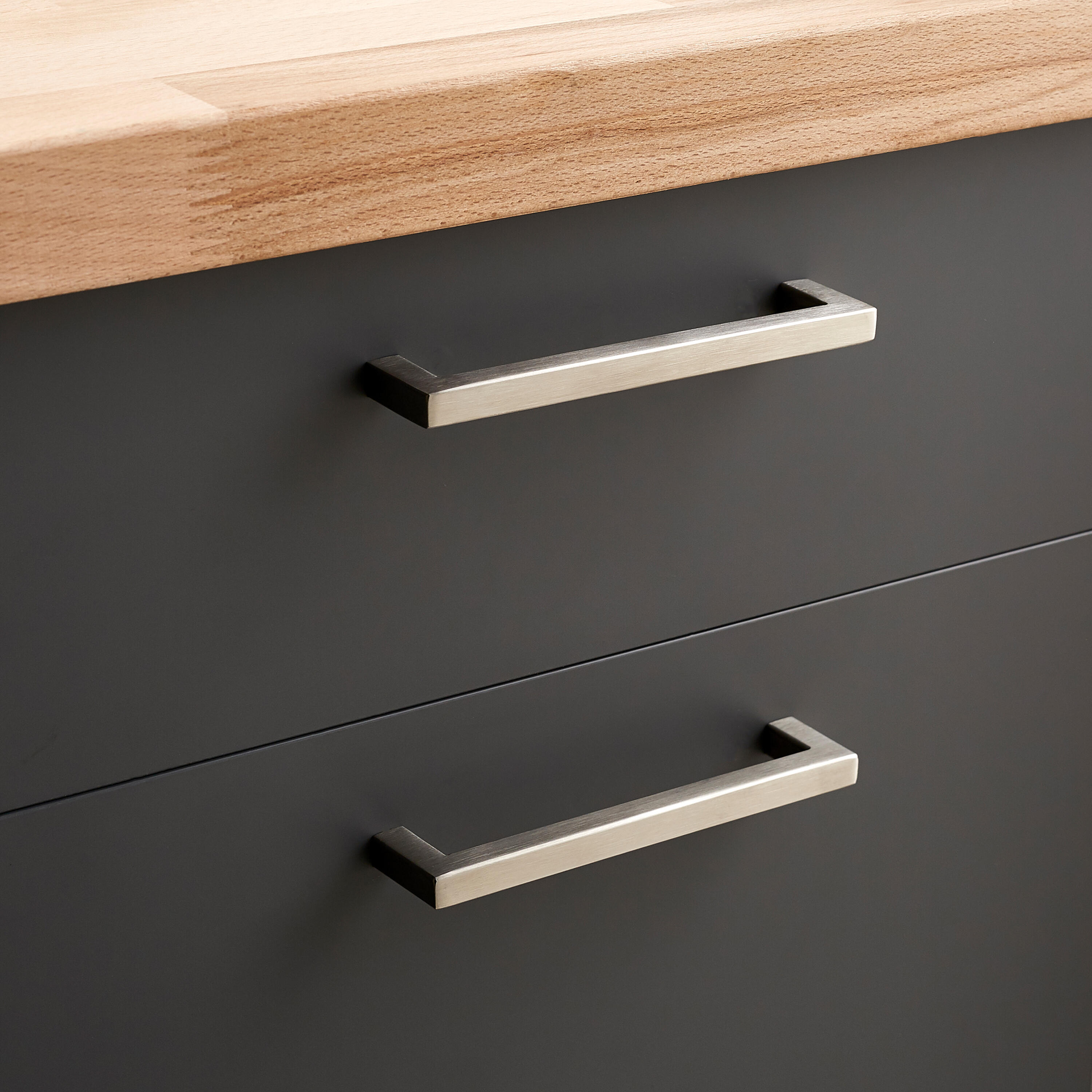 Maniglia per mobili INSPIRE Square in inox argento spazzolato interasse 128 mm - 4