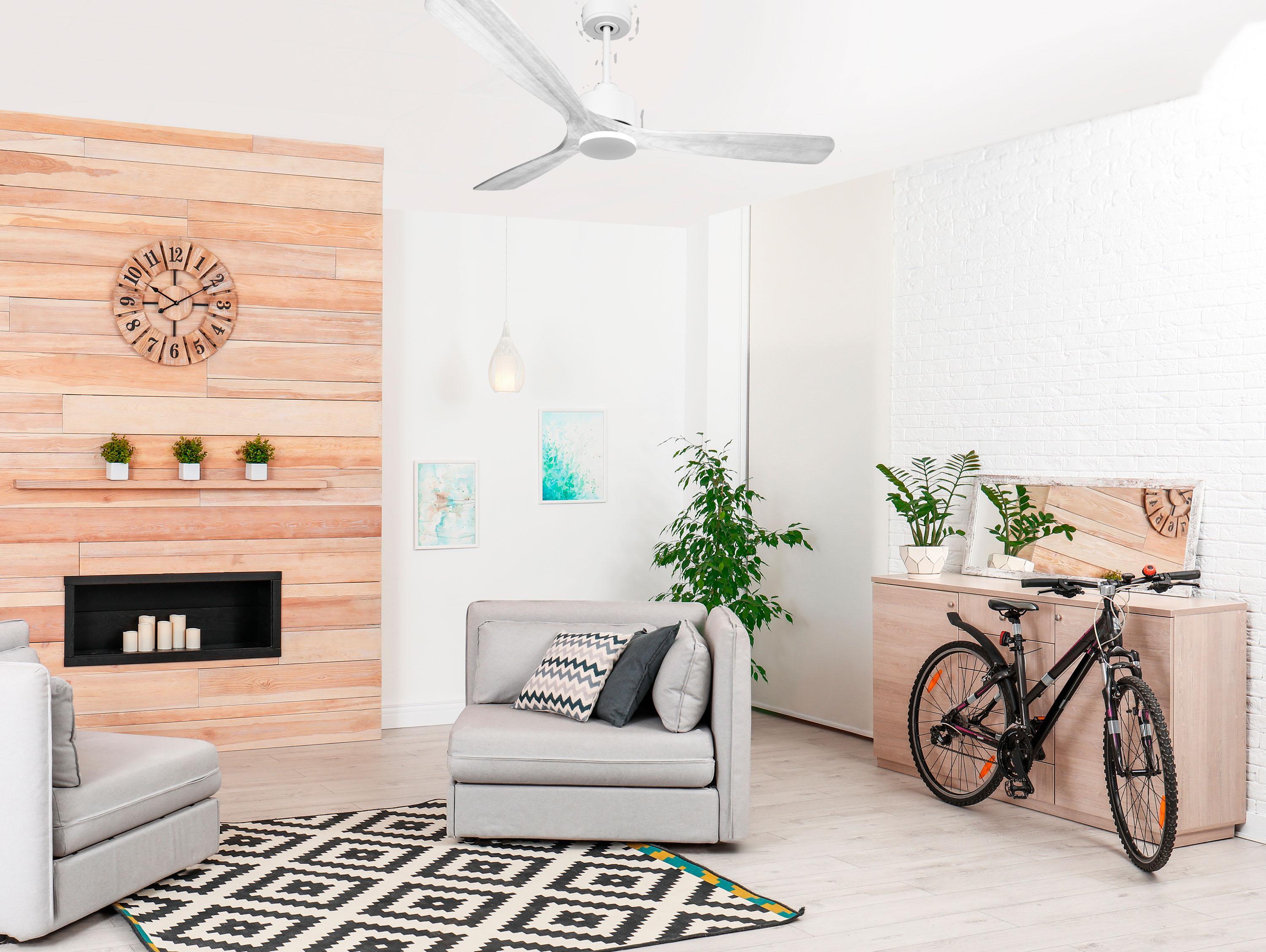 Ventilador de techo sin luz motor dc zafiro d166 02 22 purline beige 166 cm