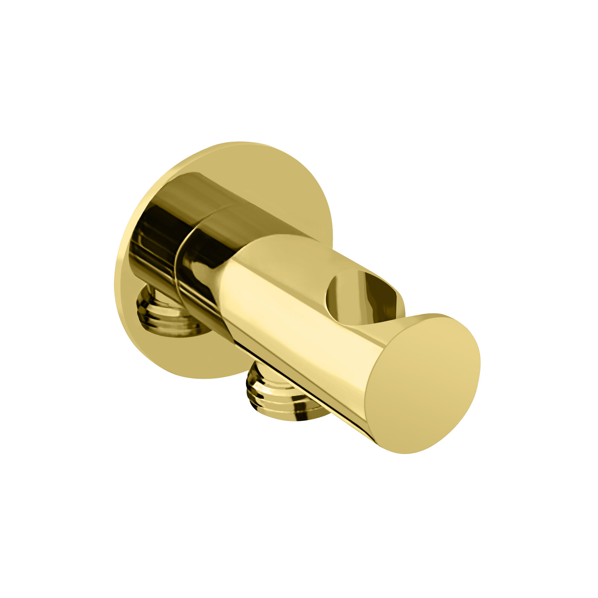 Toma de agua cilíndrica con soporte maier oro brillo