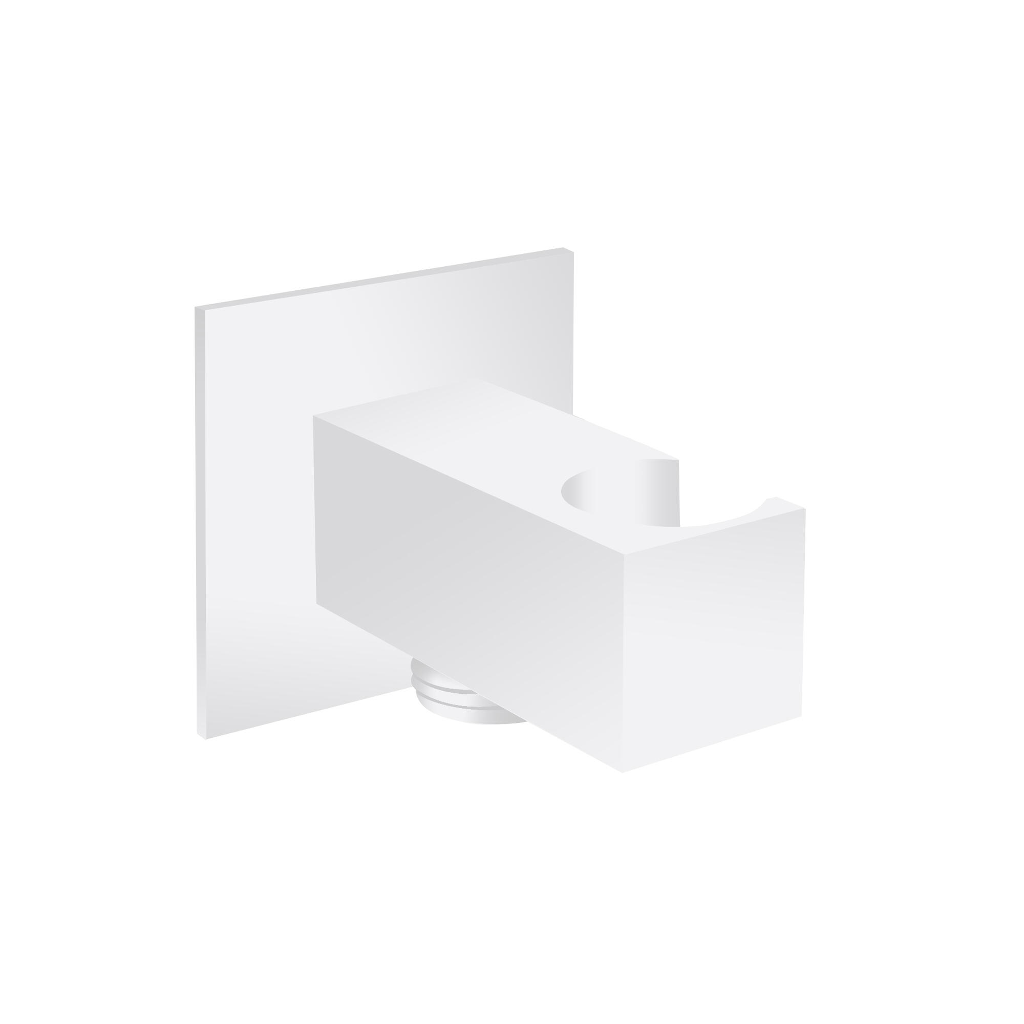 Toma de agua cuadrada con soporte maier blanco mate