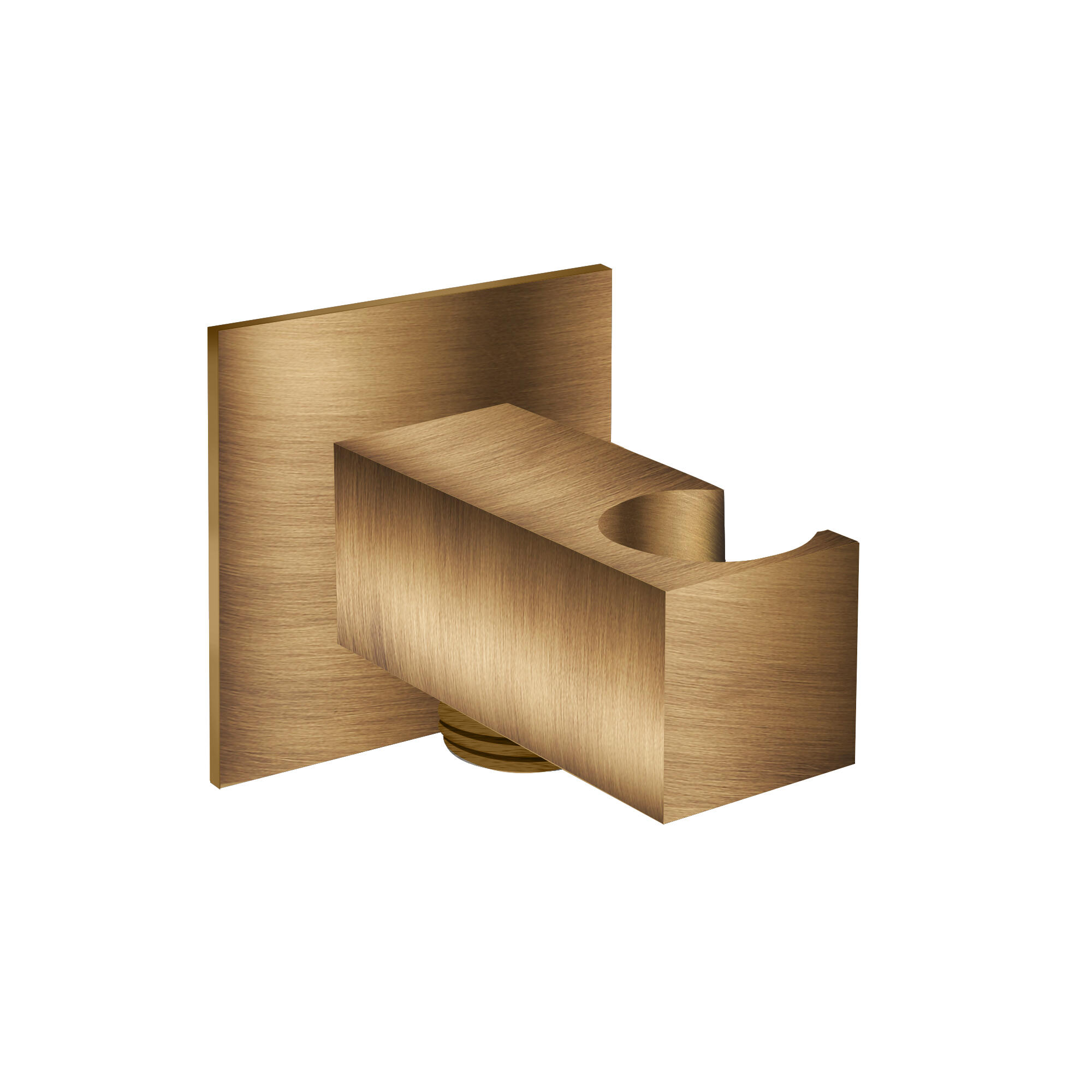Toma de agua cuadrada con soporte maier bronce mate