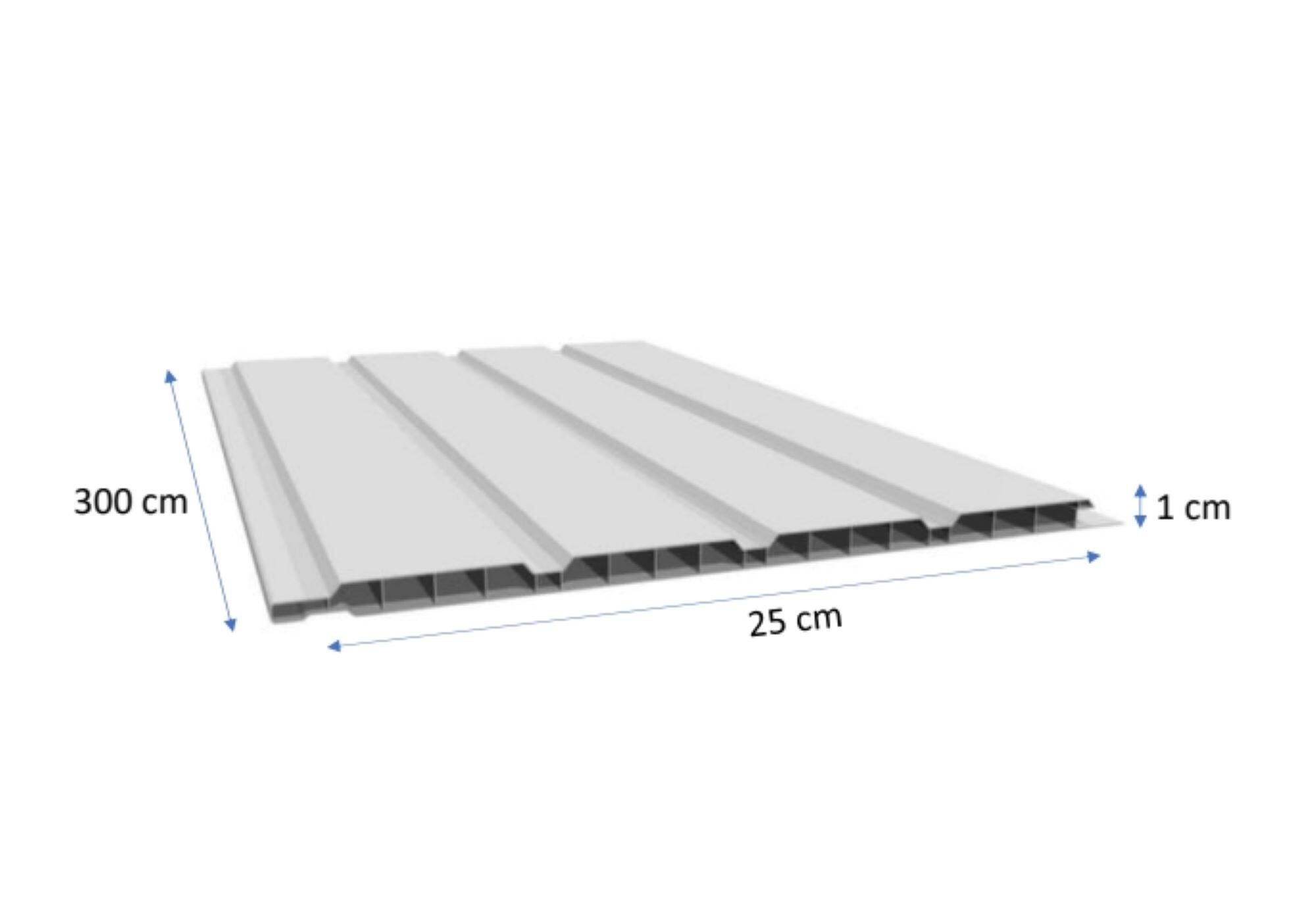 Panel revestimiento alero de 300 x 25 cm x 10 mm blanco - 15