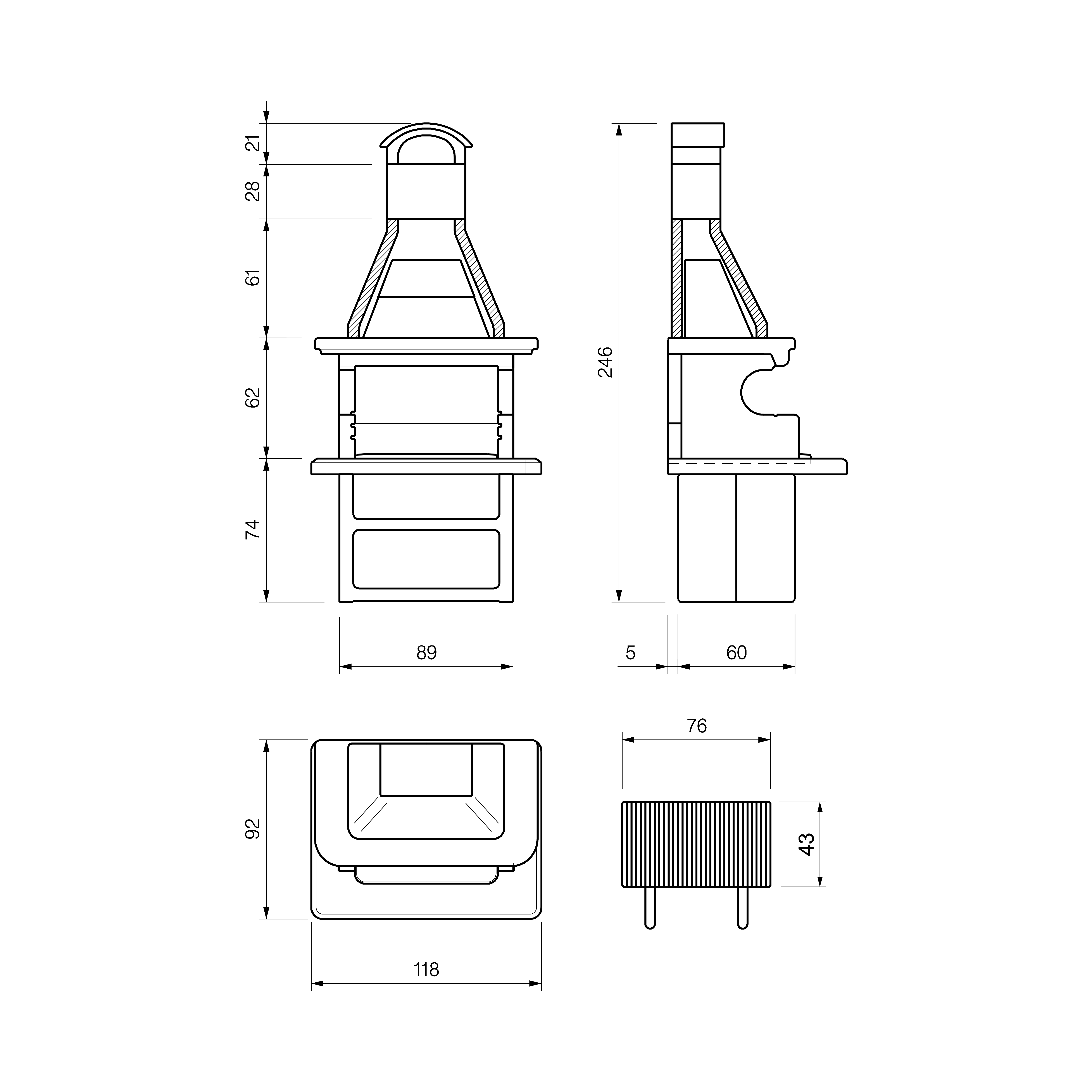 Barbecue fisso a legna e carbonella PORTOROSE EASY GARDEN BY PALAZZETTI L 118 x H 246 x P 92 cm - 2