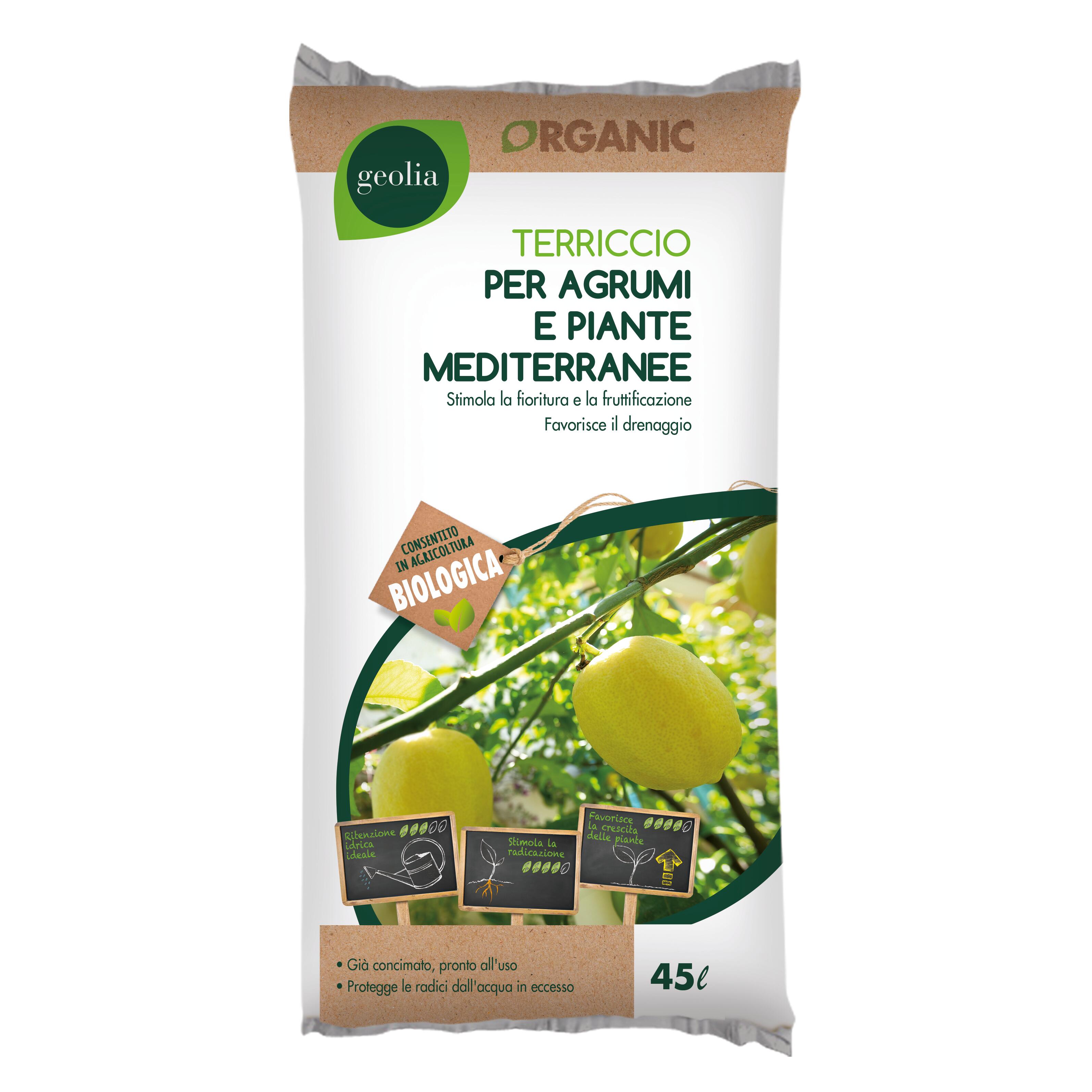 Terriccio Specifico Per Agrumi GebEarth&reg; - 10 Litri Con Argilla Montmorillonitica Per Limoni E Arance In Vaso