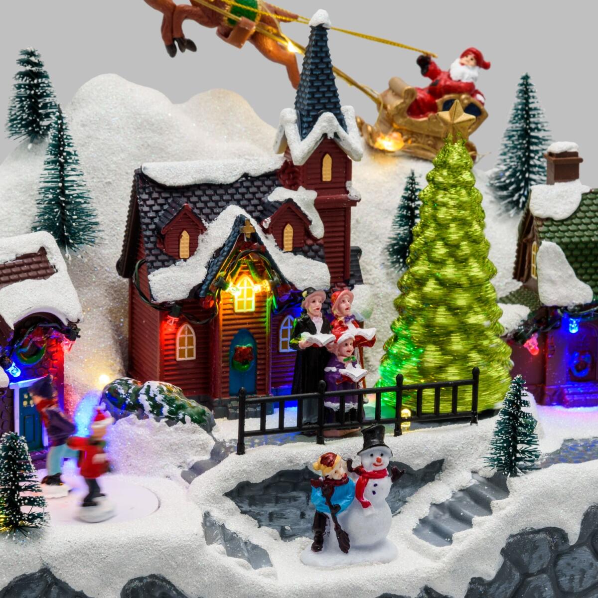 Villaggio di Natale Paesaggio H 28 cm - 2