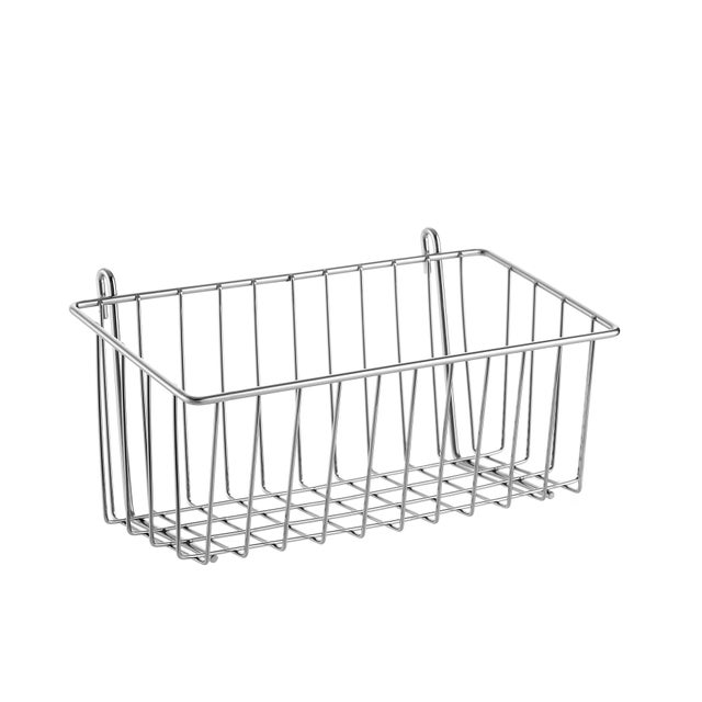 Cesto di metallo in acciaio 27 x 13.5 x 13.1 cm grigio / argento
