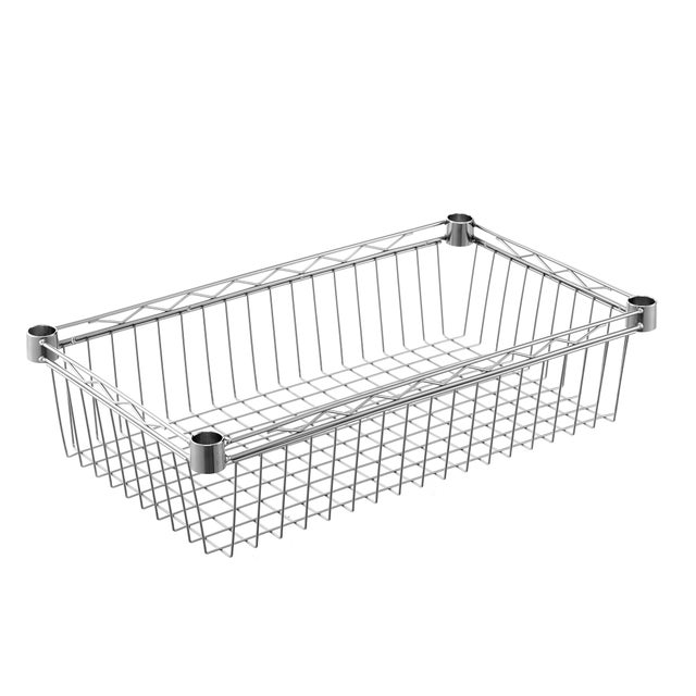 Ripiano diritto per scaffalatura SPACEO Cesta Alexis L 60 x P 14 cm in acciaio cromato
