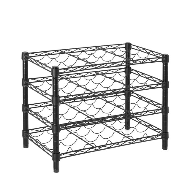 Portabottiglie da 24 bottiglie in acciaio nero SPACEO L 60 x H 47.5 x Sp 35 cm