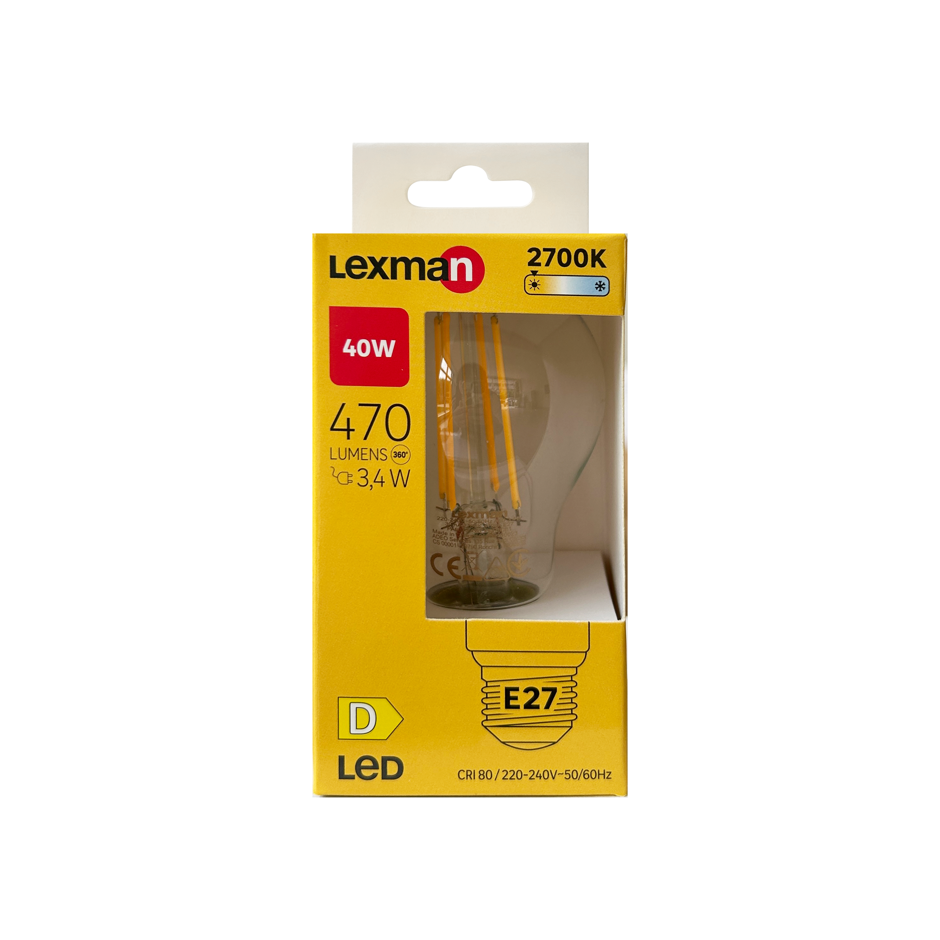 Lâmpada LED filamento A60 E27 470 lm 2700 k Lexman - 9