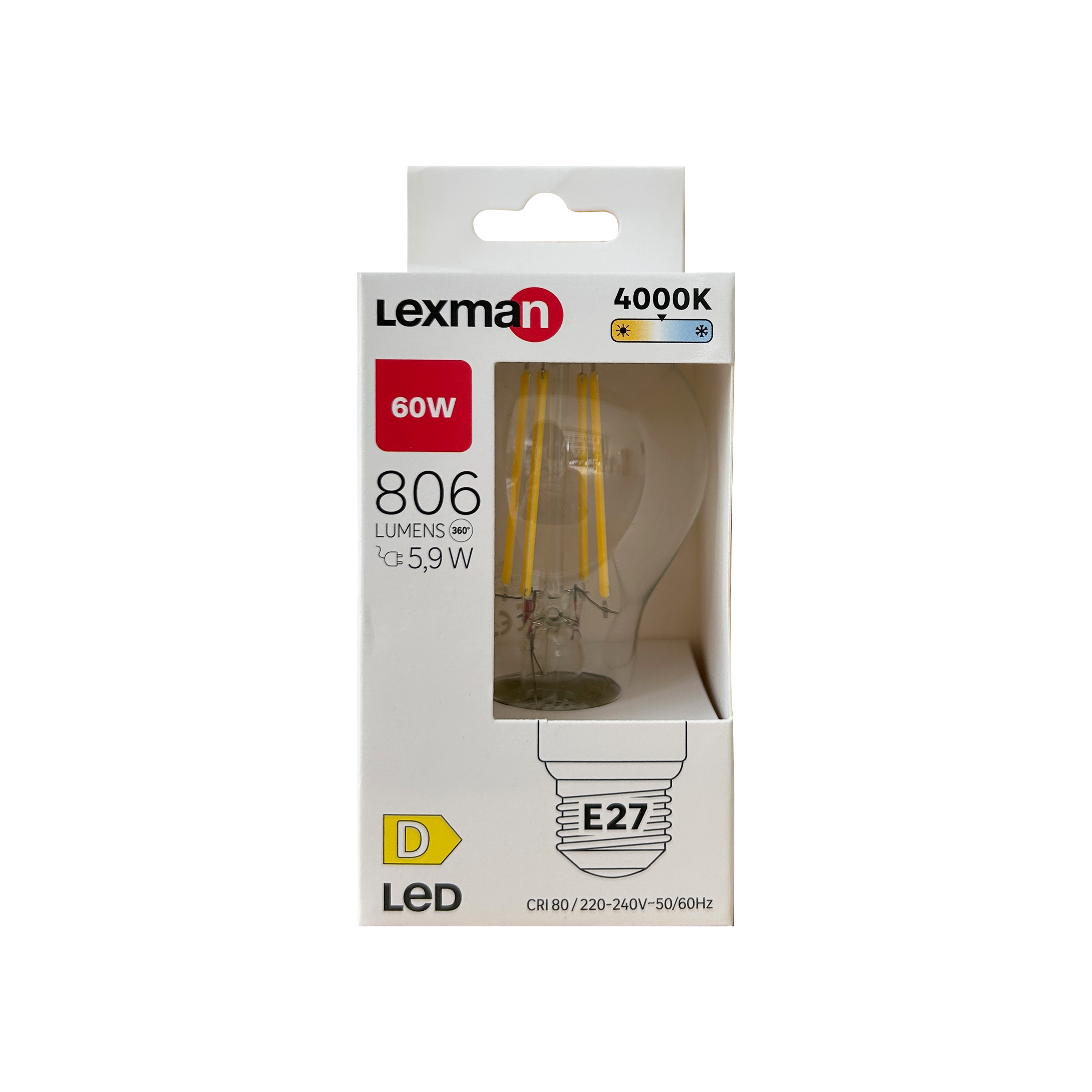 Lâmpada LED filamento A60 E27 806 lm 4000 k Lexman - 8