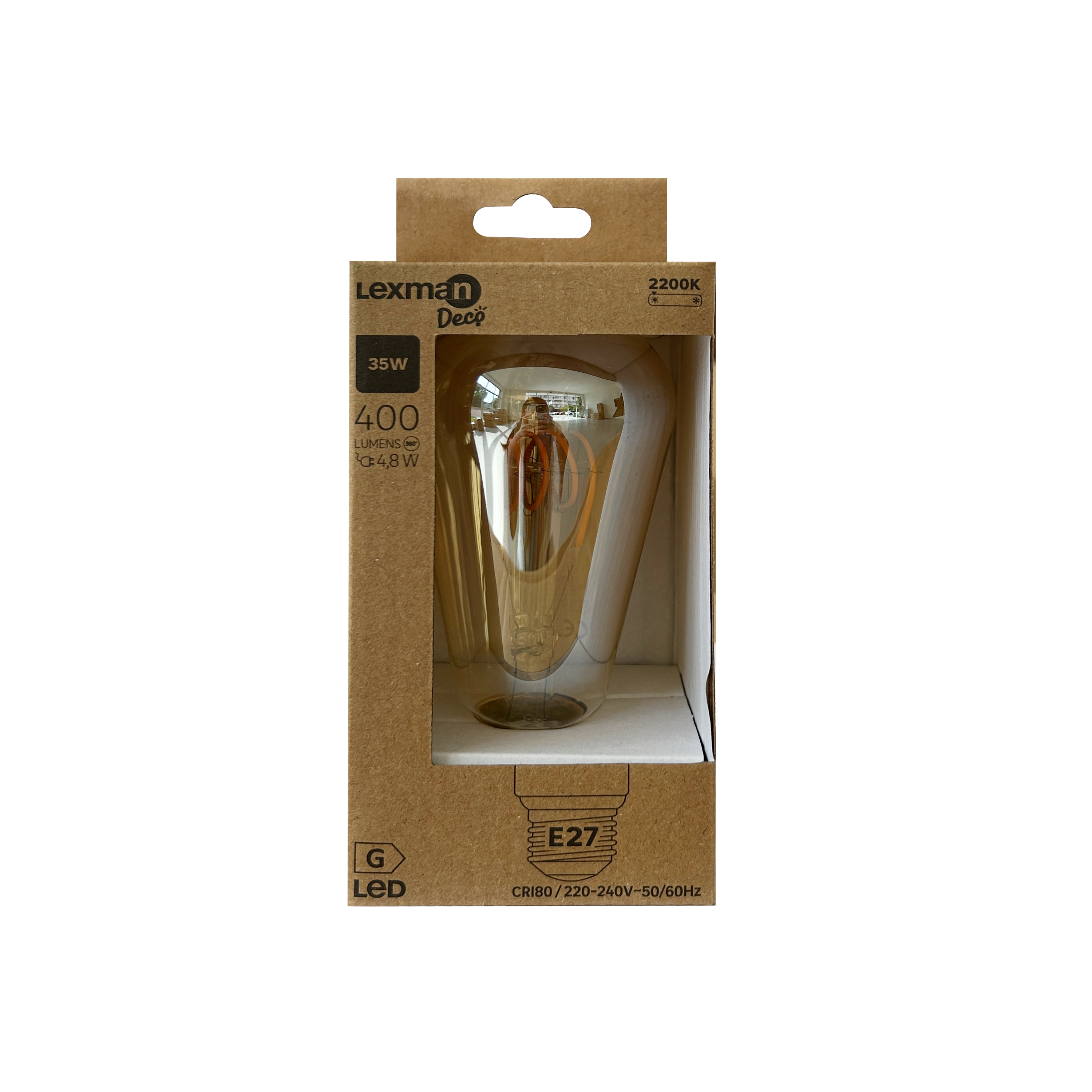 Lâmpada LED filamentos ST64 E27 400LM 2200K Lexman - 5