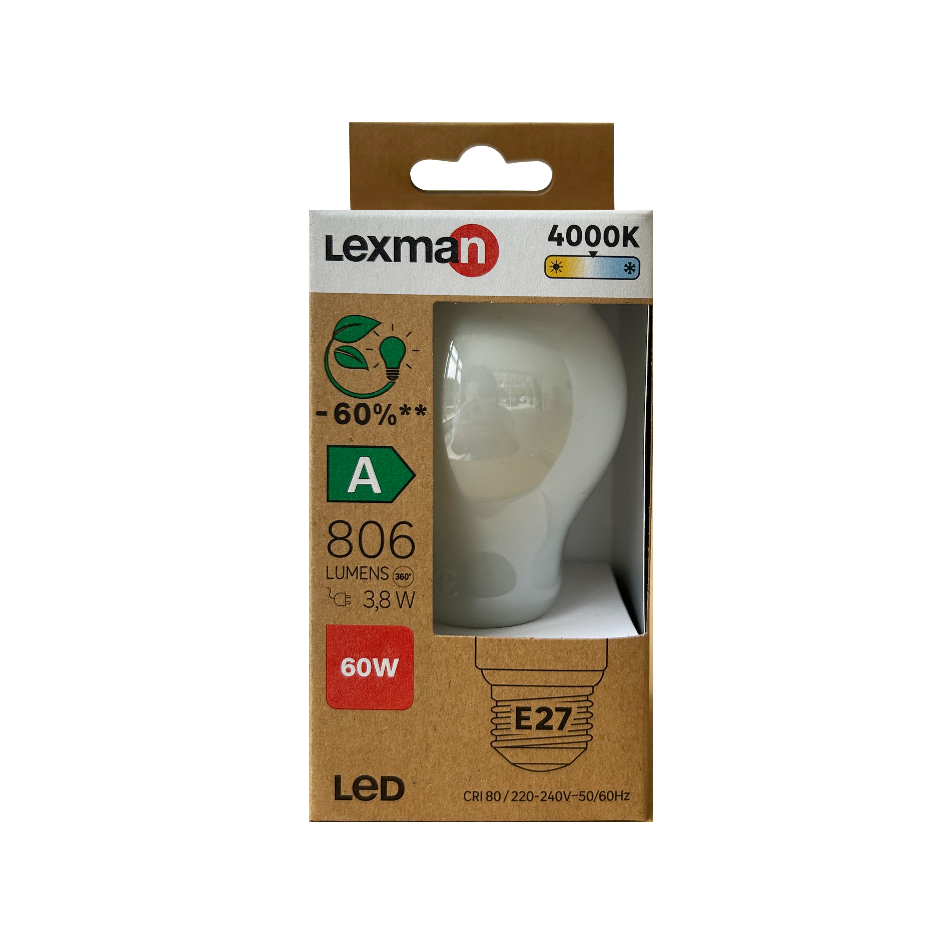 Lâmpada LED filamento classe A E27 806 lm 4000 k Milky - 4