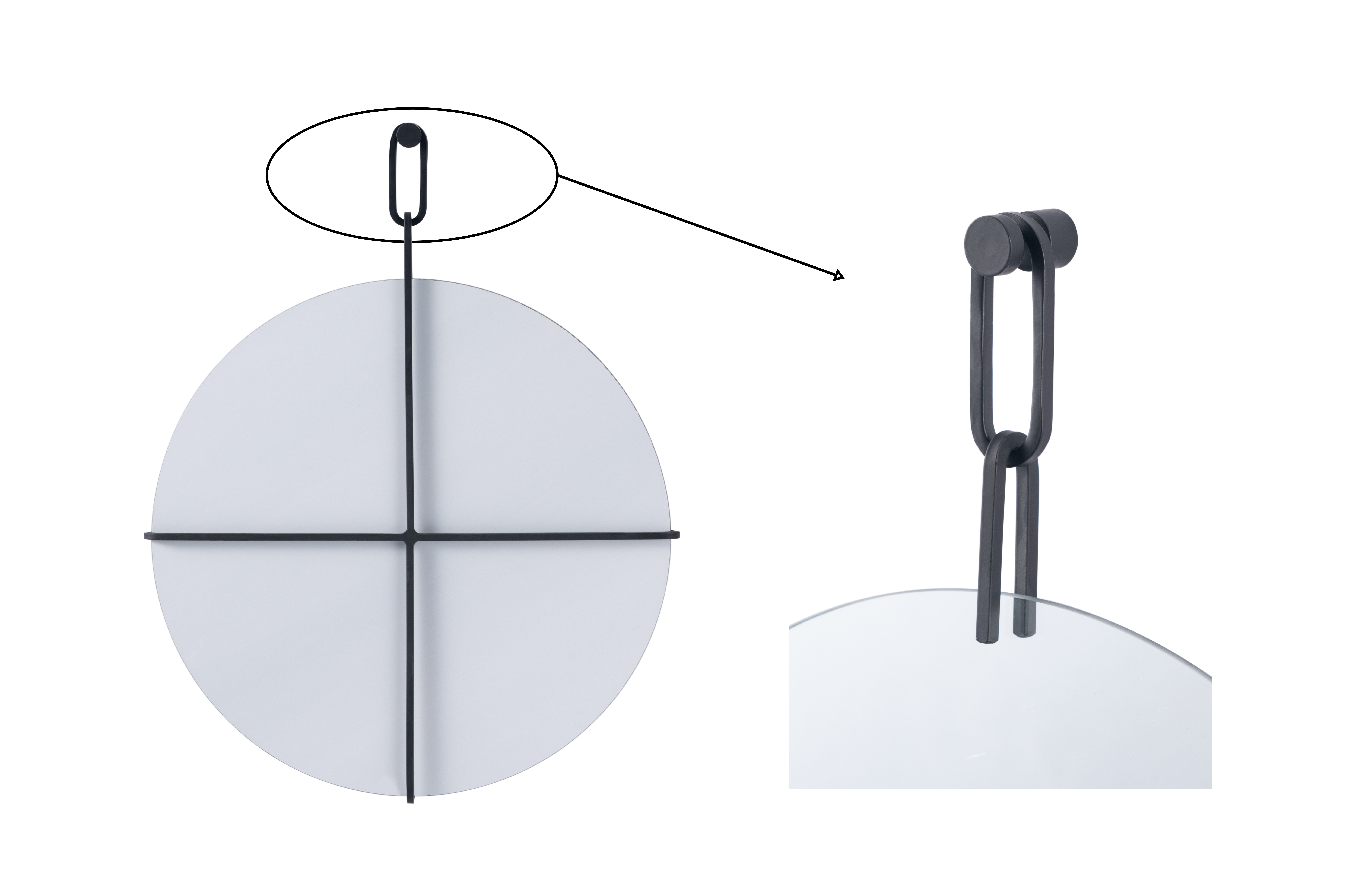 Lustro Medal śr. 30 cm z uchwytem Inspire - 22