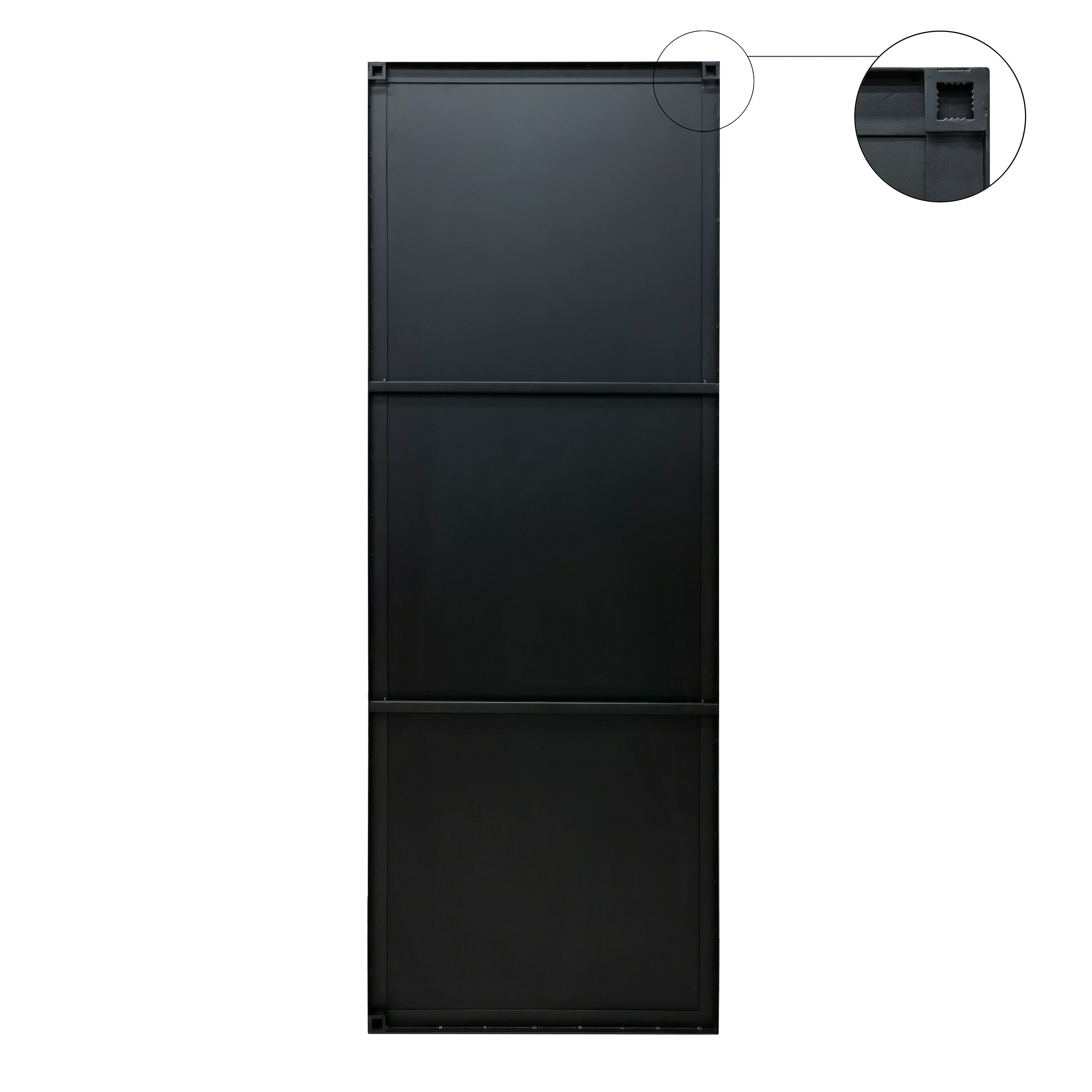 Espejo enmarcado de pared rectangular Design XL metal negro mate INSPIRE de 62 x 172 cm - 6