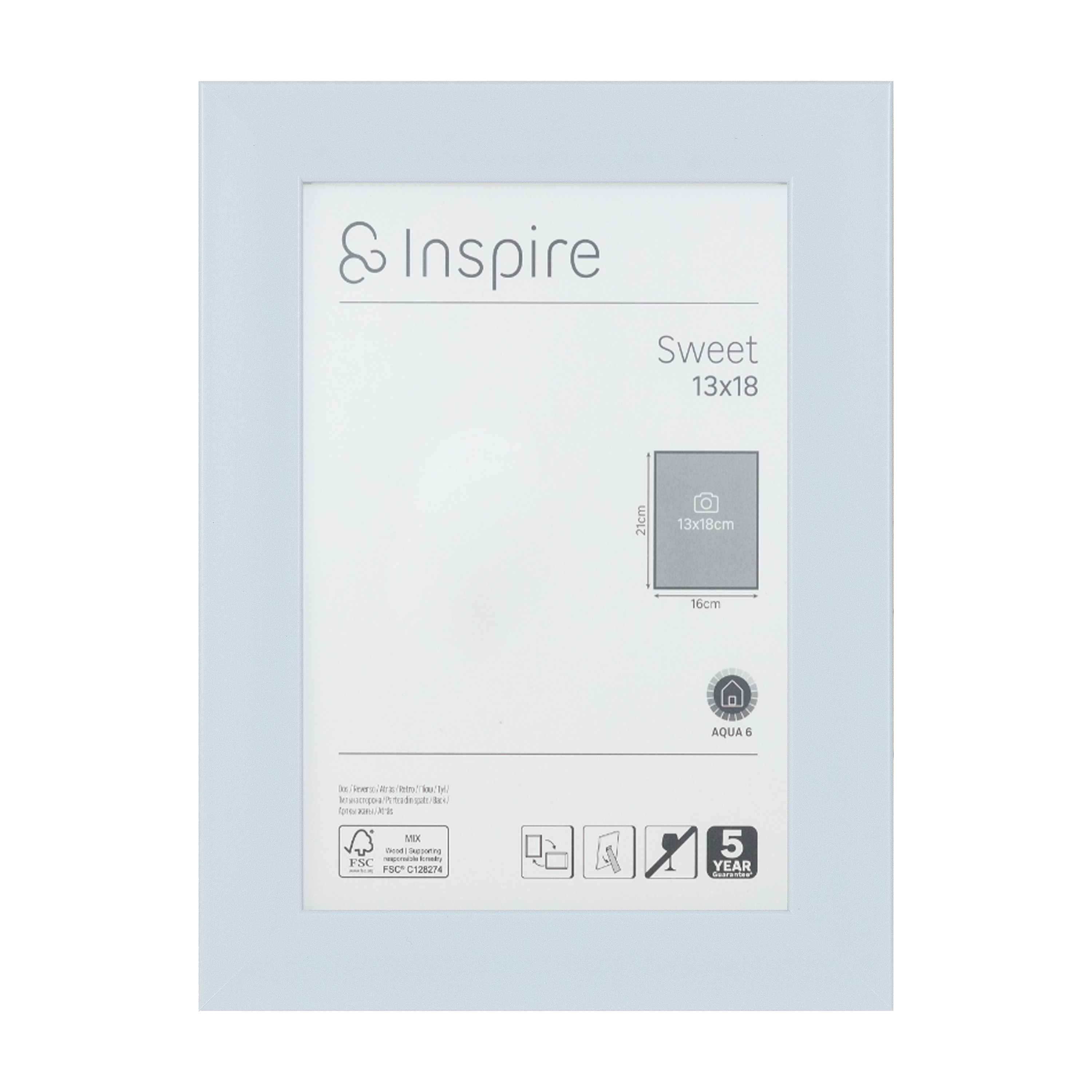 Moldura sweet 13X18 cm aqua 6 Inspire - 13
