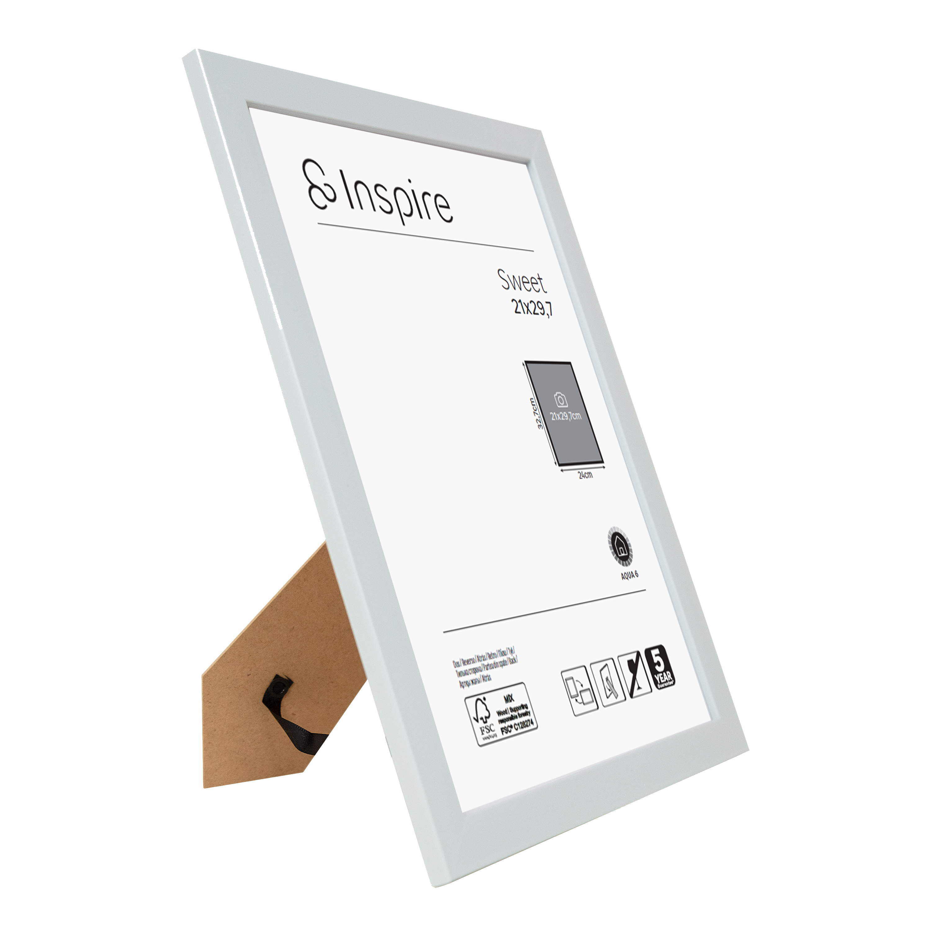 Moldura sweet 21x29.7 cm aqua 6 azul Inspire - 3