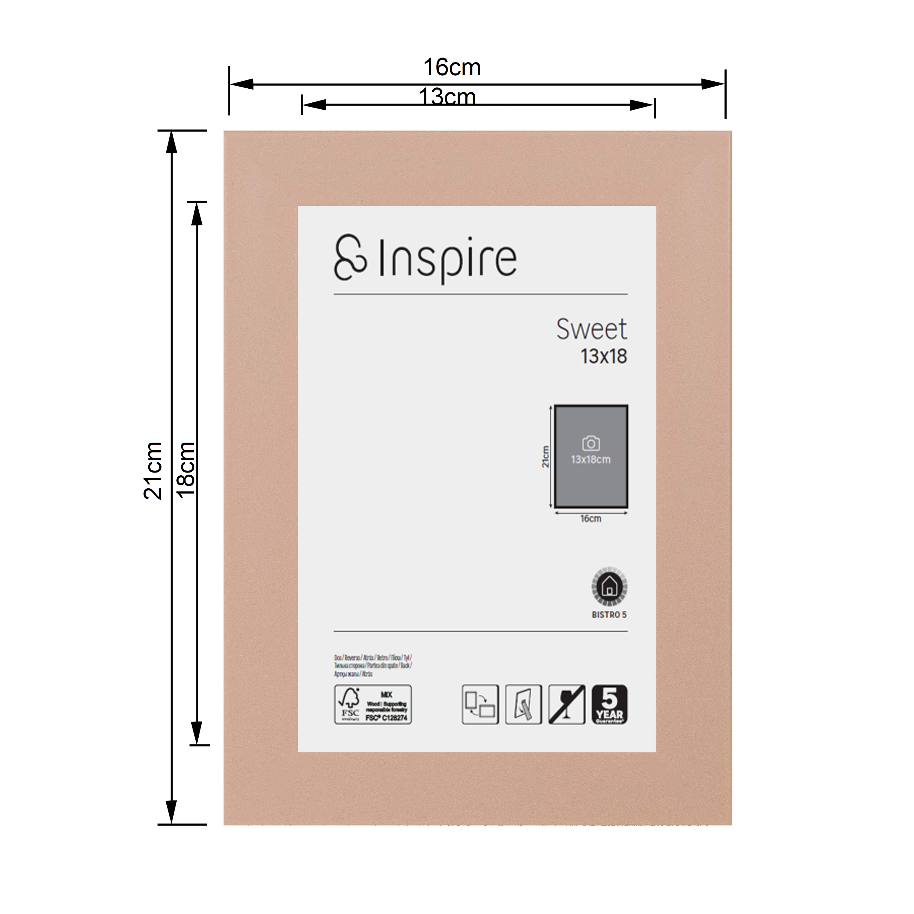 Moldura sweet 13x18 cm bistro 5 Inspire - 7