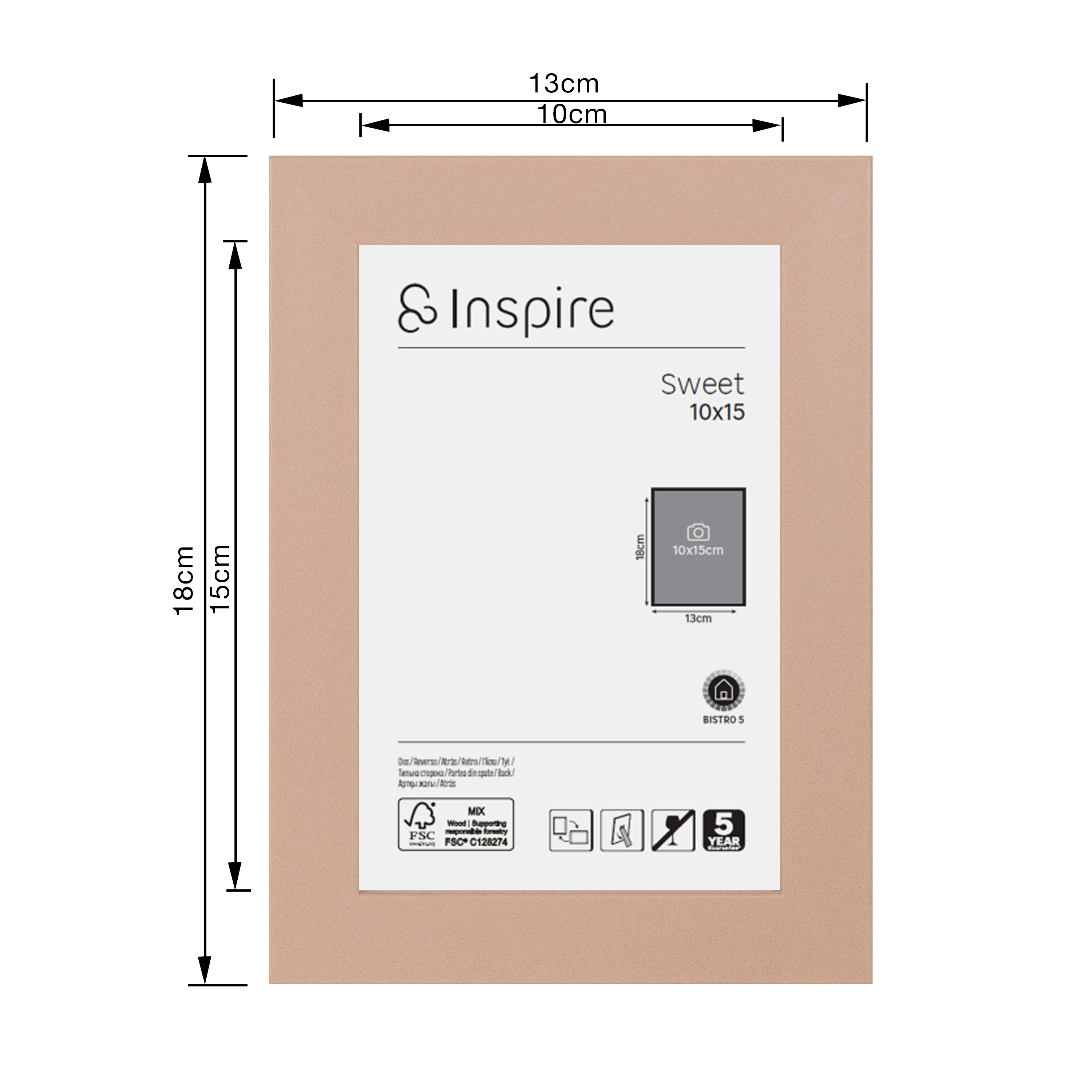 Marco Sweet Bristro rosa INSPIRE 10x15cm - 3