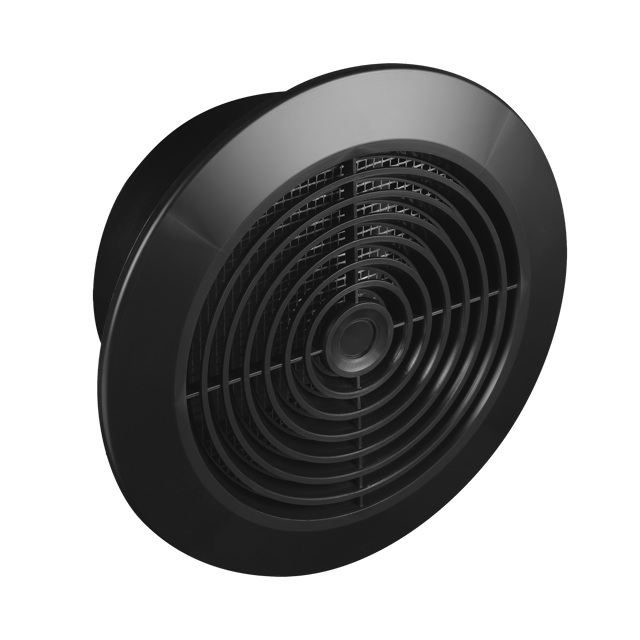Kratka wentylacyjna sufitowa 125 mm czarna EQUATION