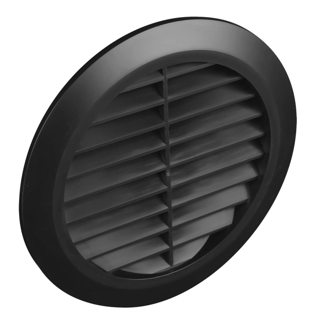 Kratka wentylacyjna OKRĄGŁA 100 mm czarna EQUATION