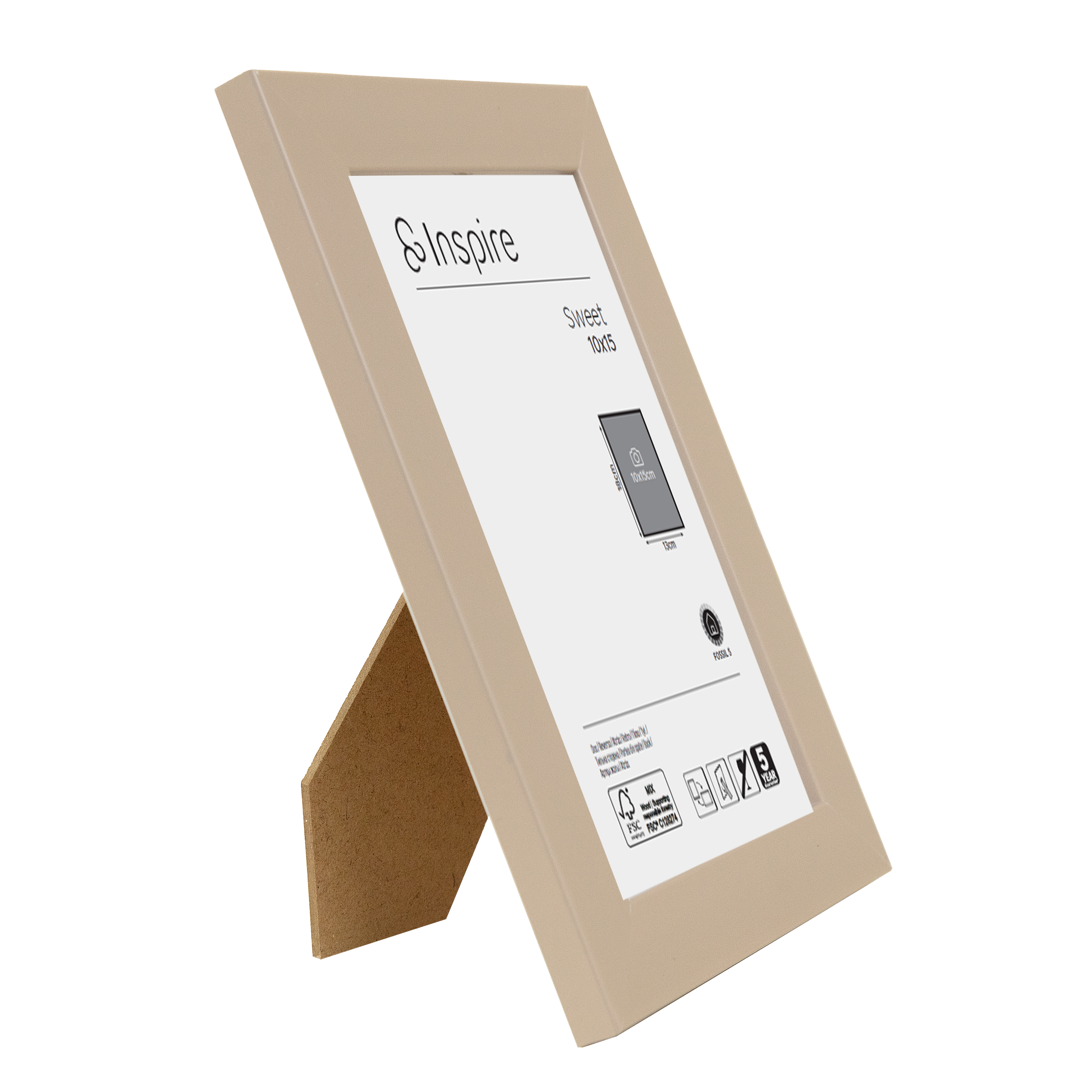 Cadre Sweet, H.15 x l.10 cm taupe, INSPIRE - 7