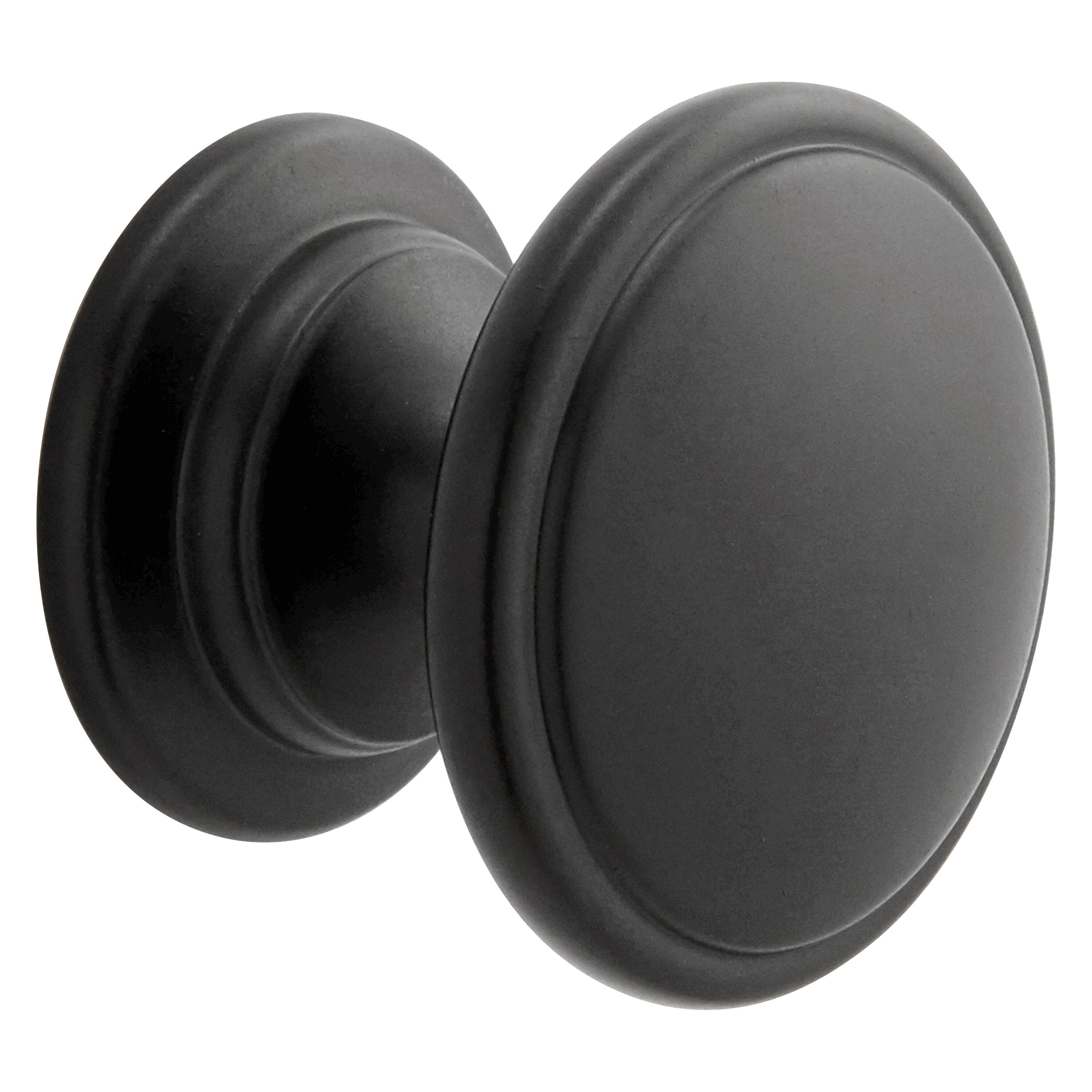 2 boutons de meuble ronds Audric, zamak noir verni, Diam.30.5 mm - 4