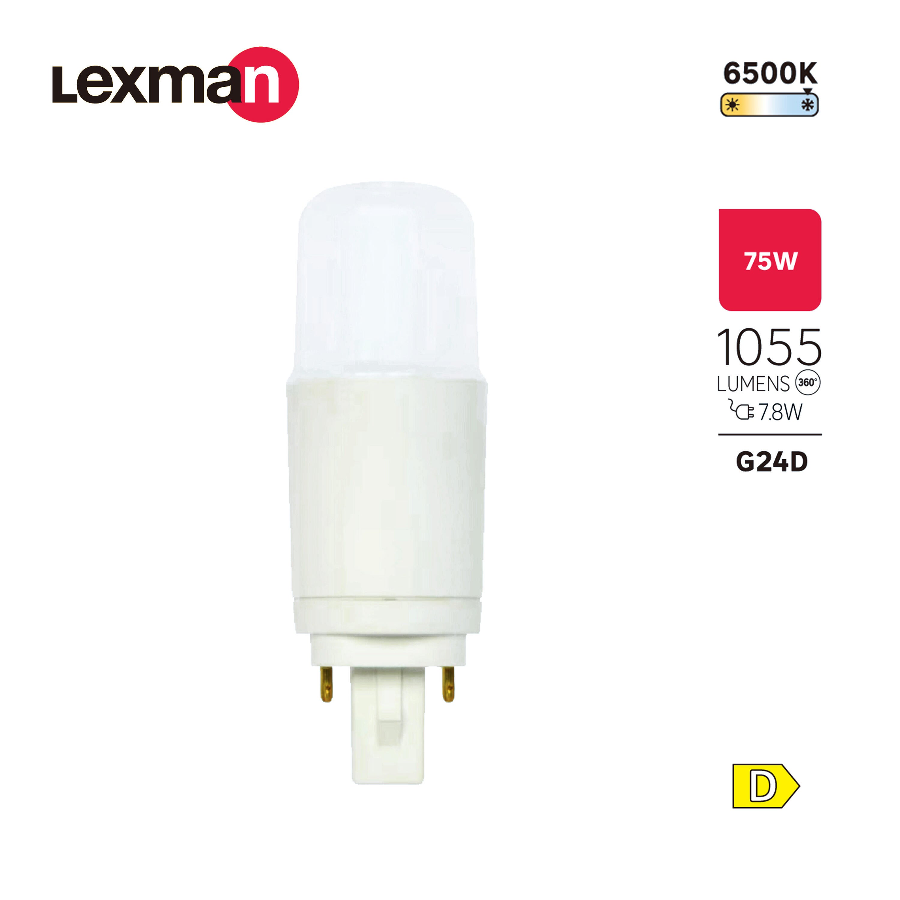Żarówka LED G24D3 7,8 W 1055 lm Zimna biel Lexman - 2