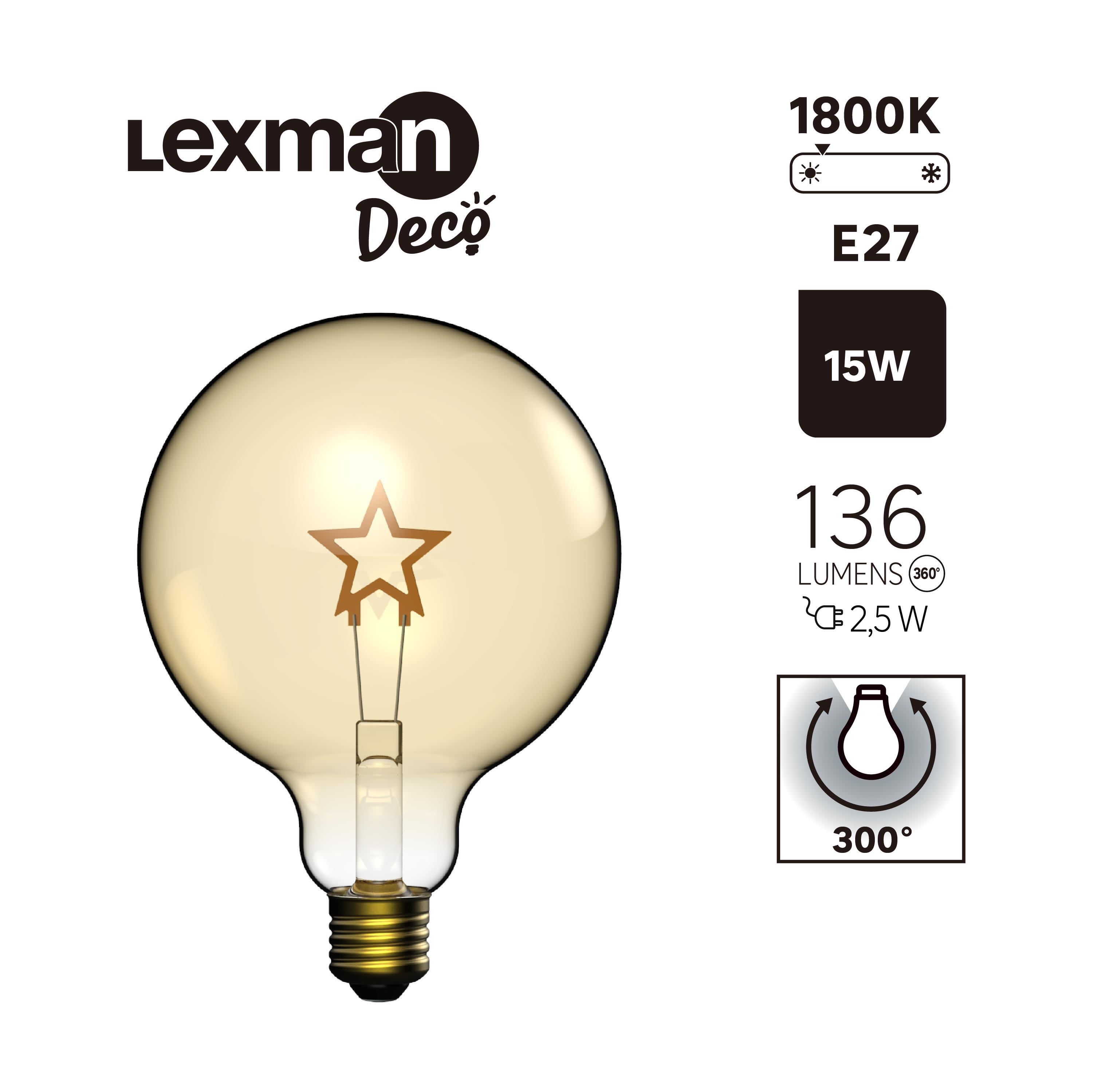 Lâmpada led filamentos Star E27 136LM 1800K Lexman - 5
