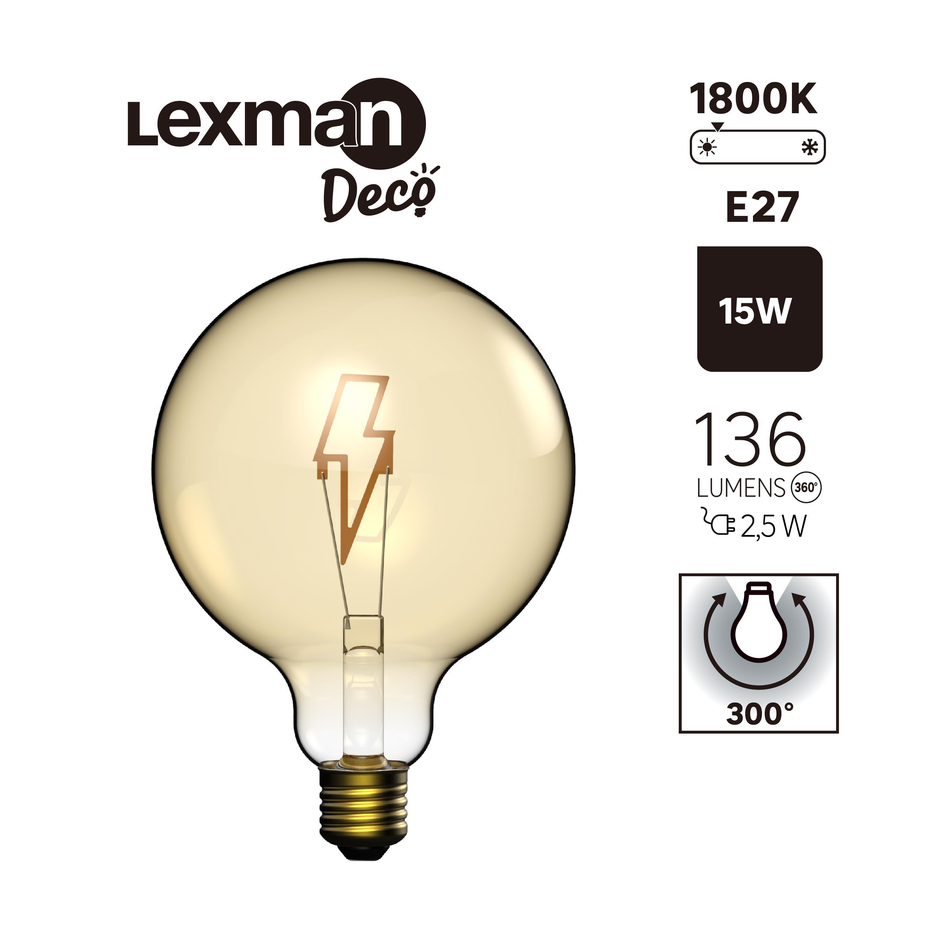 Lâmpada led filamentos Flash E27 136lm 1800k Lexman - 5