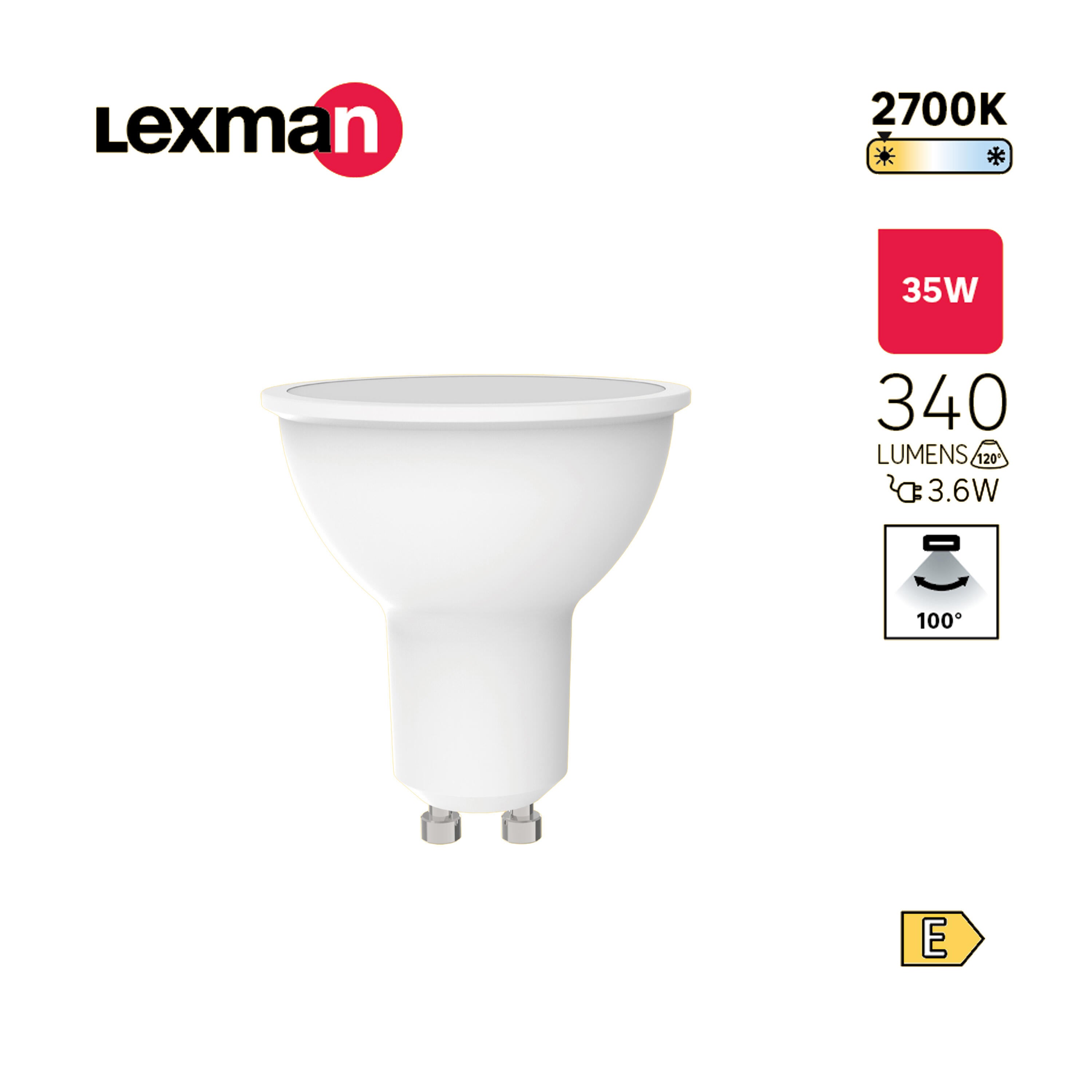 Lâmpada led decorativa GU10 340 lm 2700k CB Lexman - 6