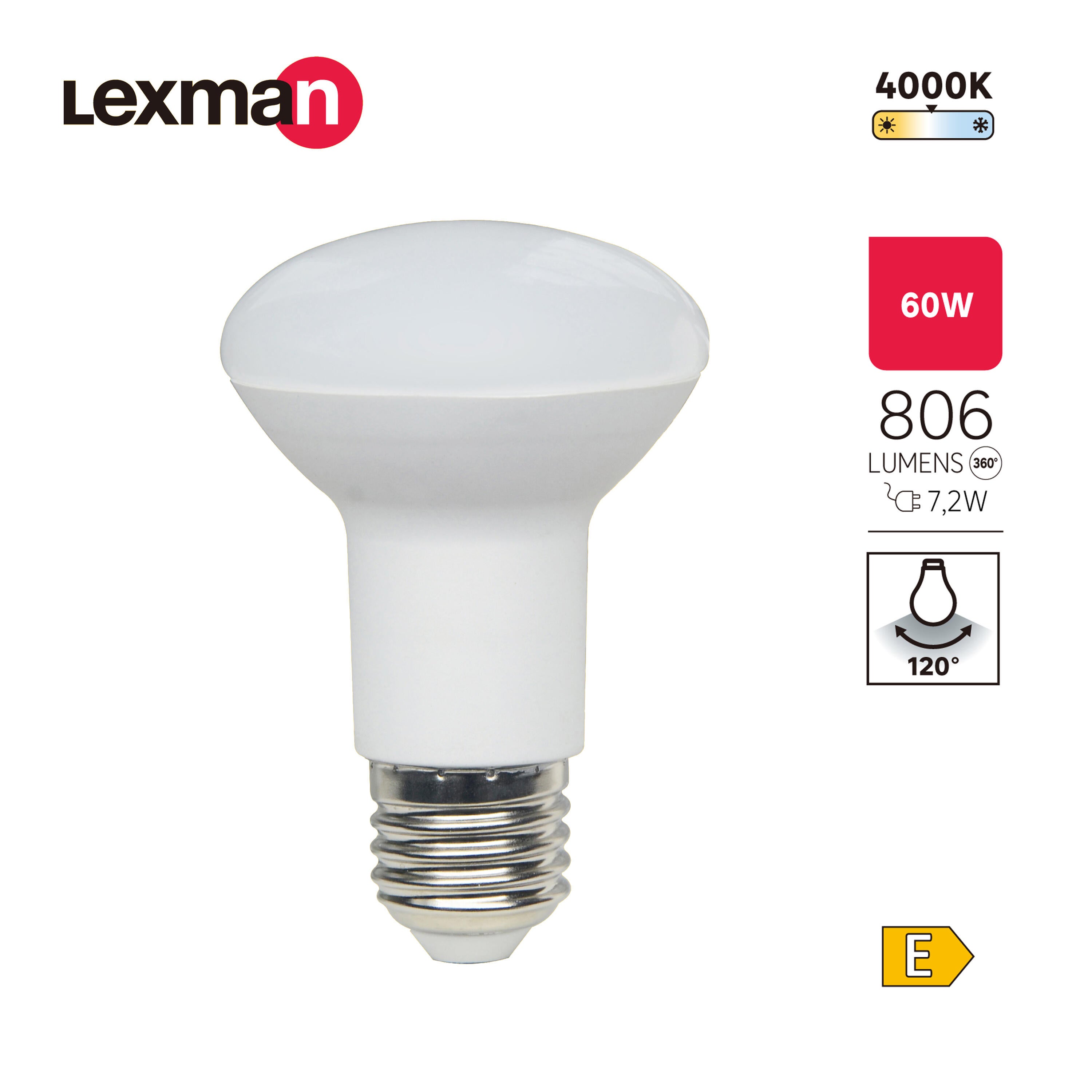 Żarówka LED E27 7,2 W 806 lm Neutralna biel Lexman - 4