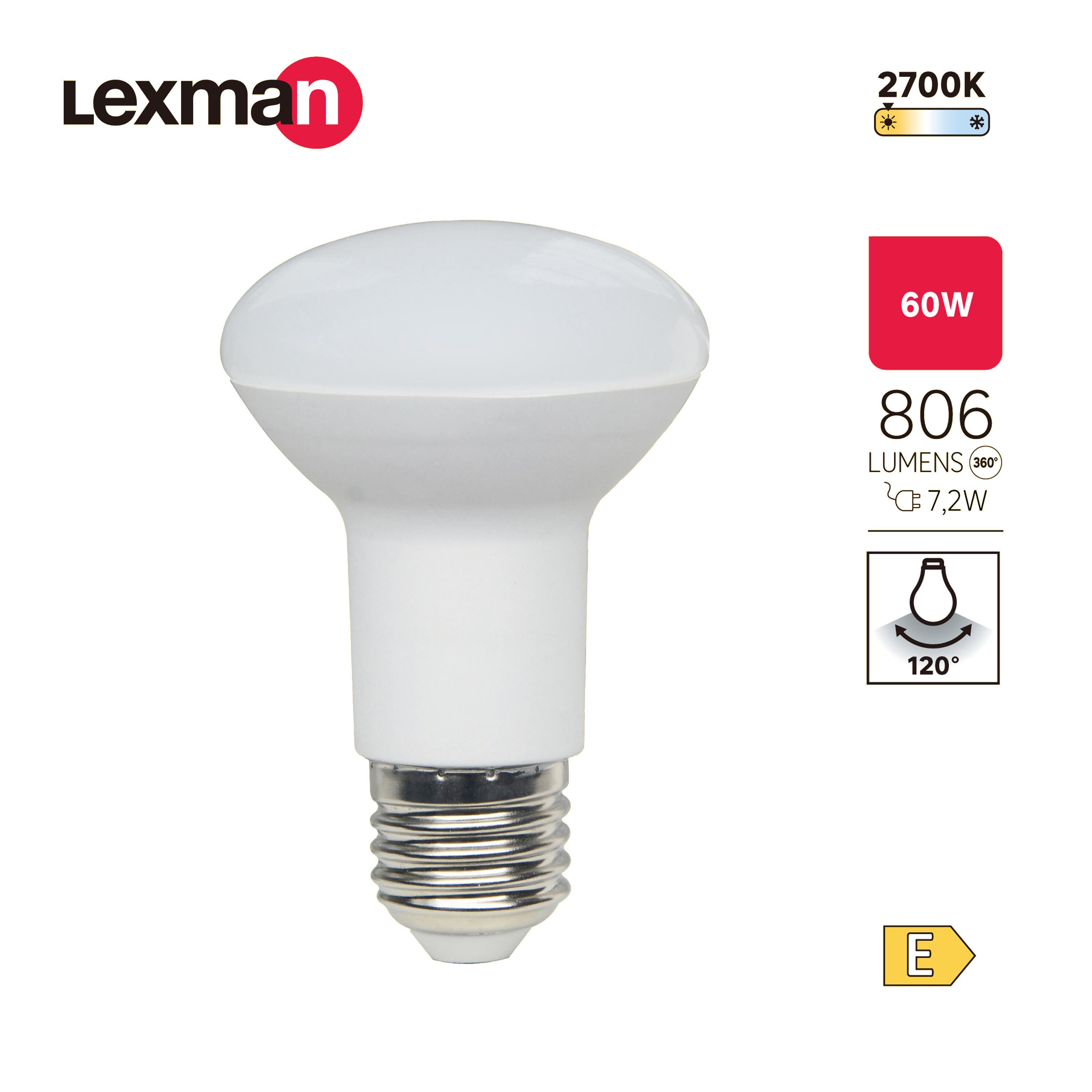 Żarówka LED E27 7,2 W 806 lm Ciepła biel Lexman - 4