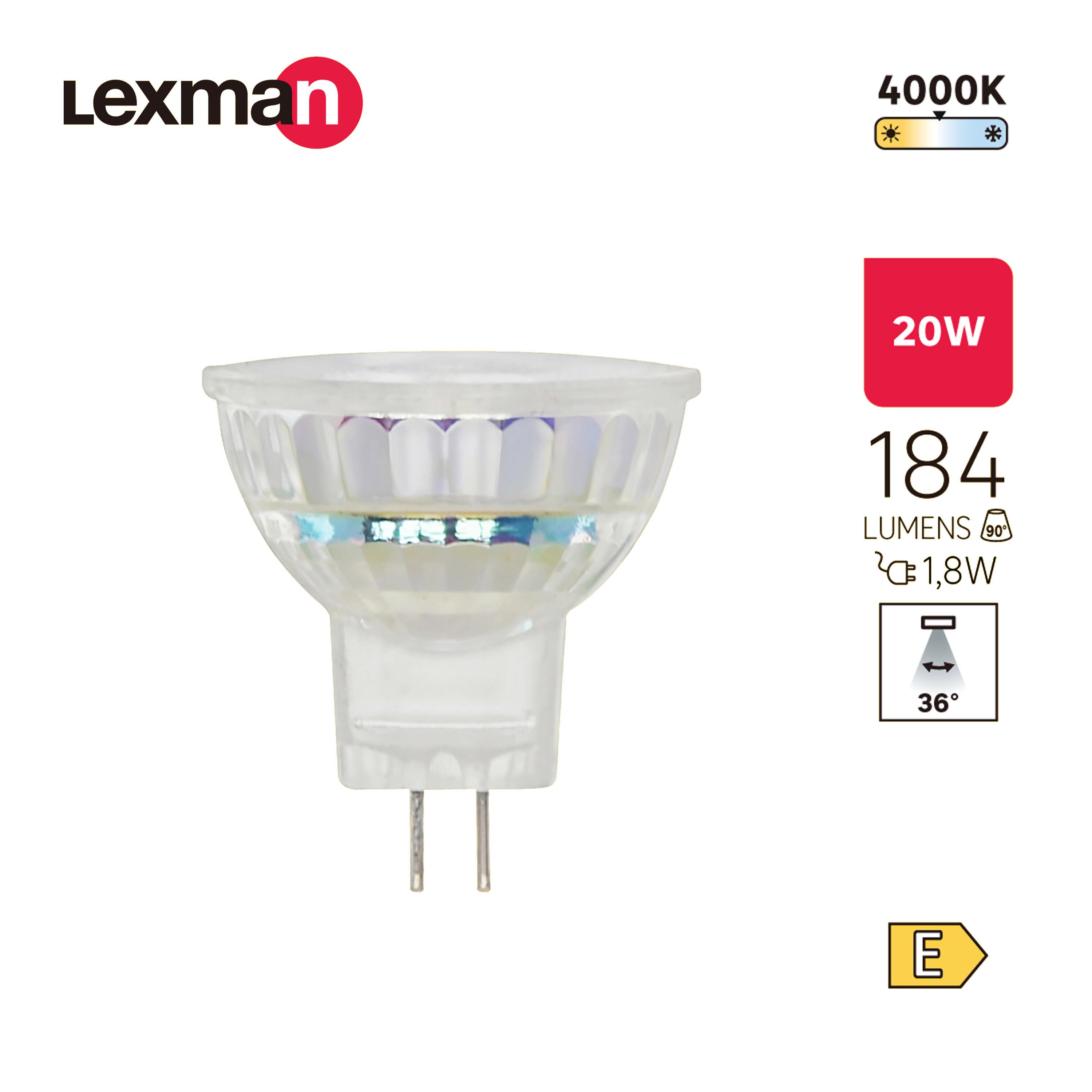 Żarówka LED GU4 1,8 W 184 lm Neutralna biel Lexman - 4