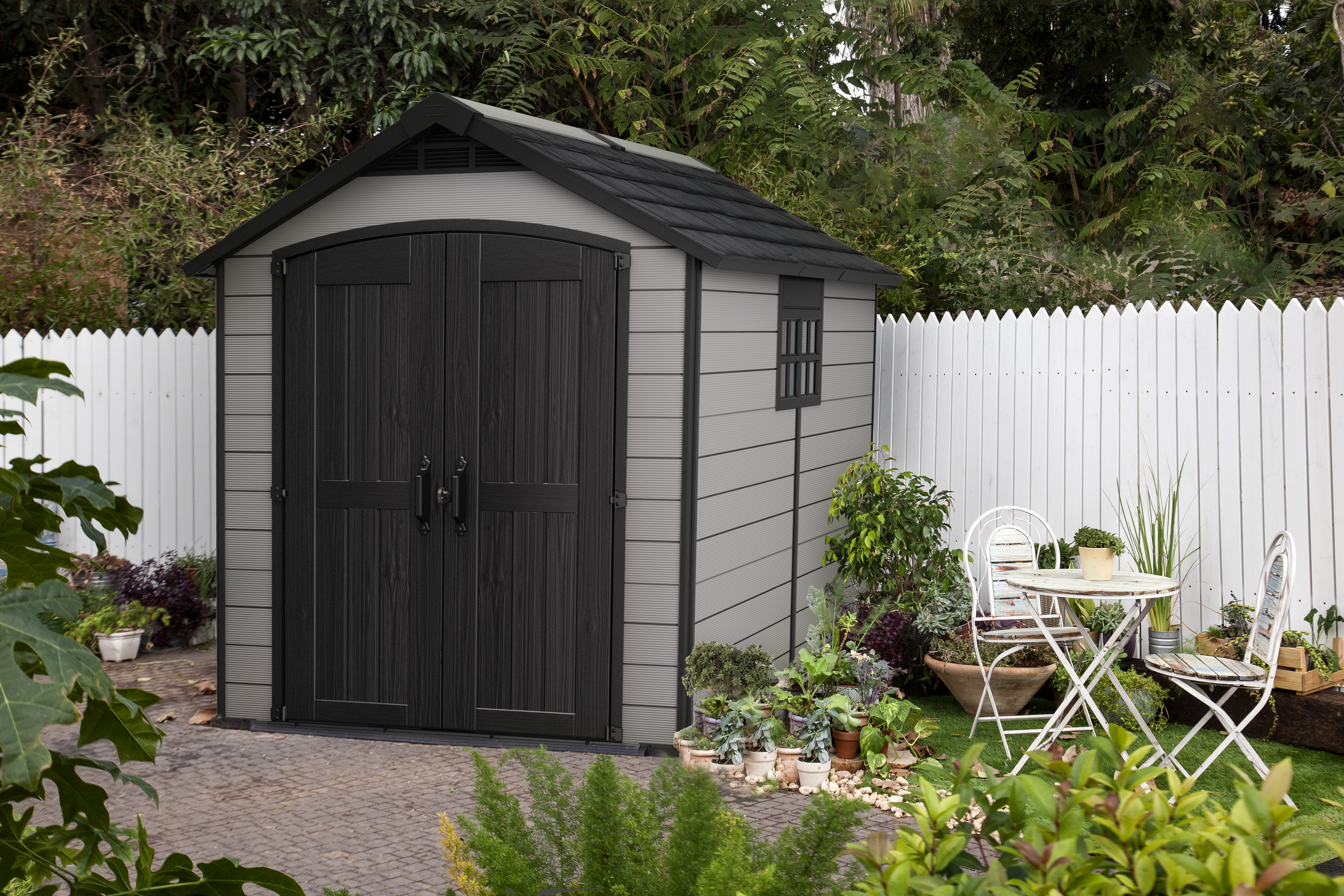Abris de jardin DOMUS 759 en résine - KETER - gris 6,6 m² | Leroy Merlin
