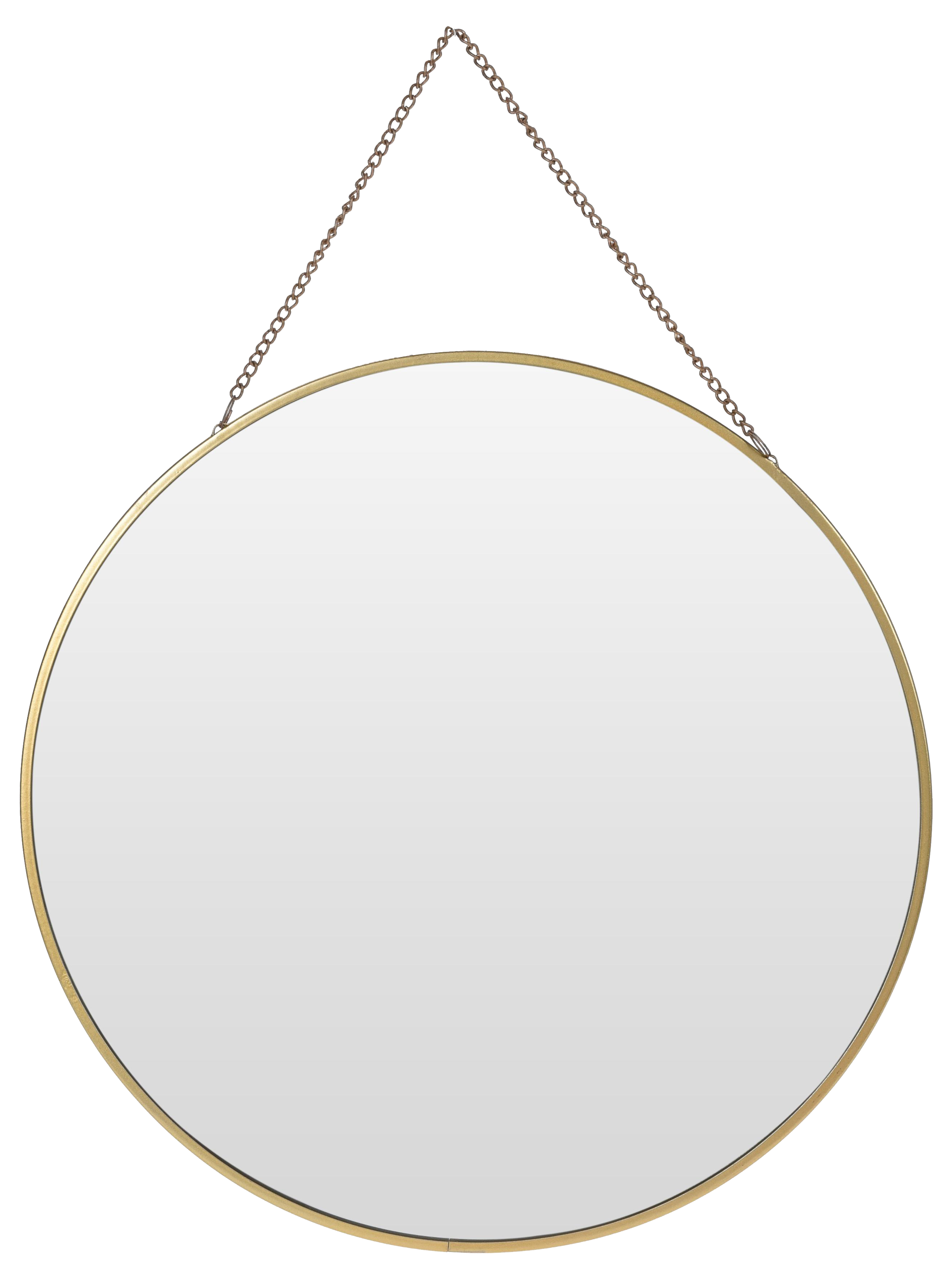 Lustro okrągłe na łańcuszku złote śr. 29 cm