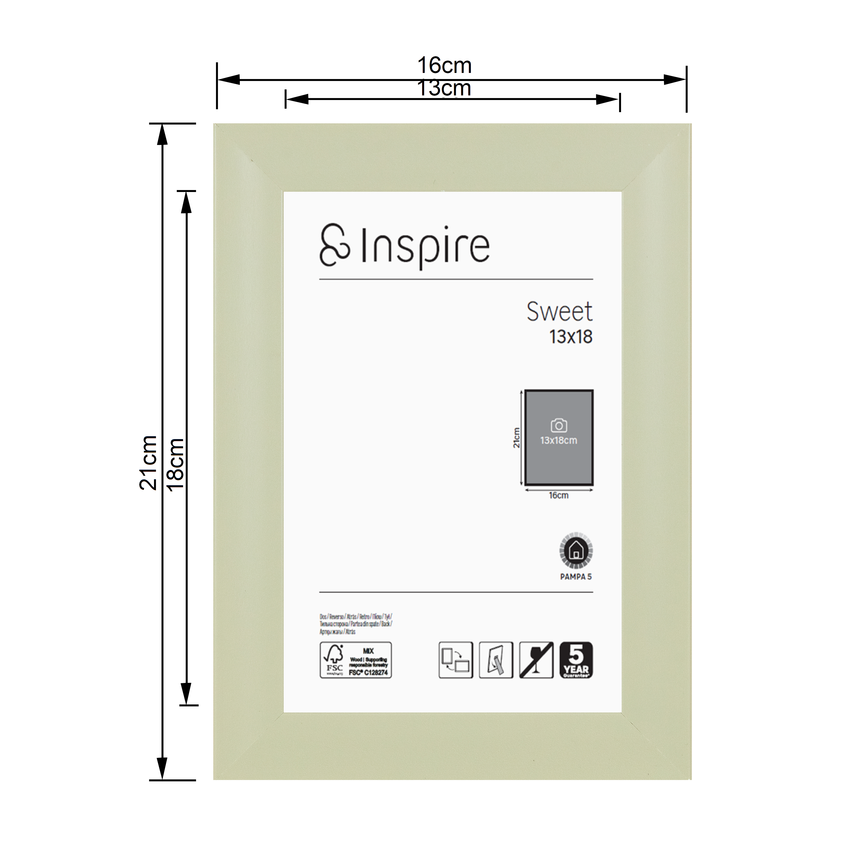 Moldura SWEET 13X18 cm PAMPA 5 Inspire - 9