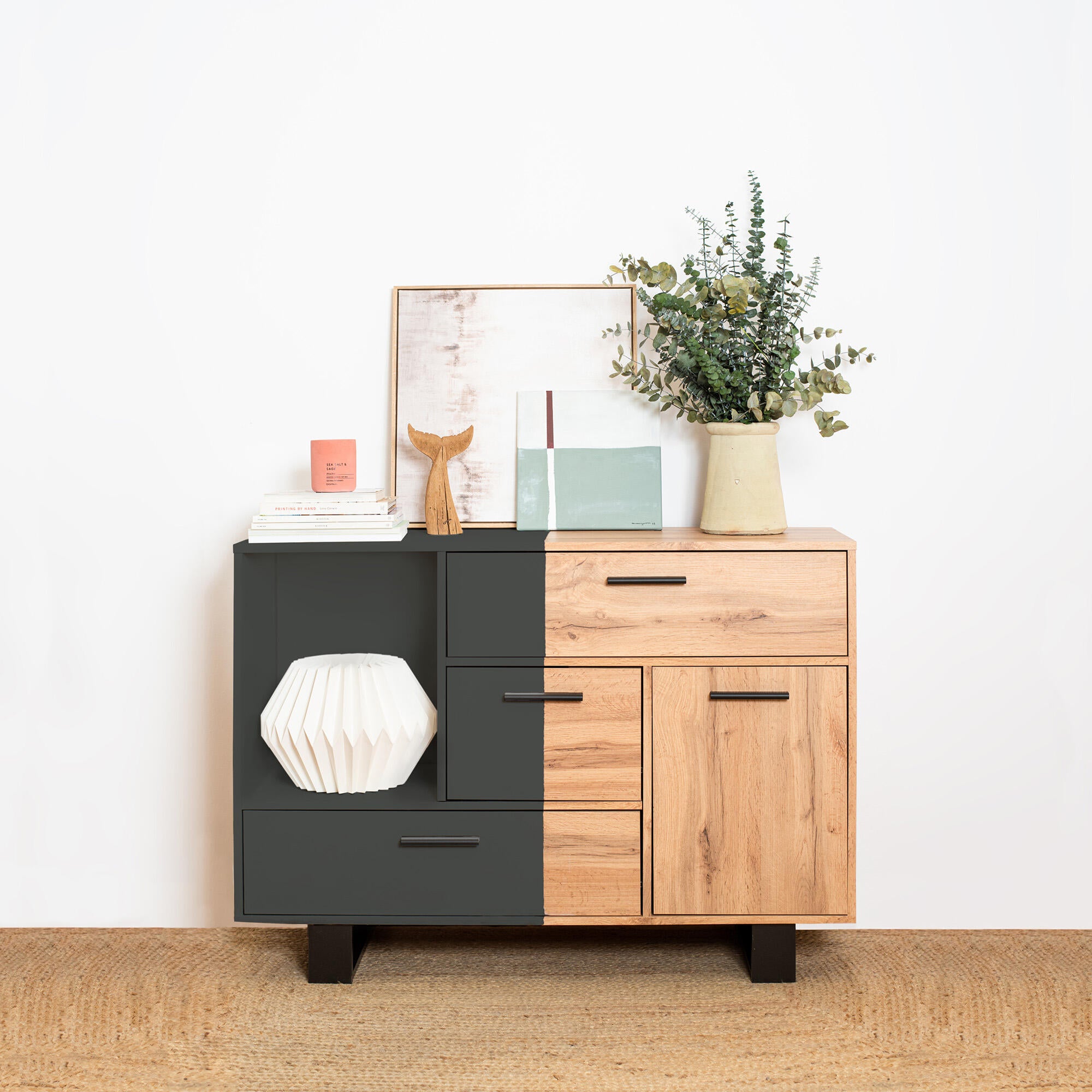 Pintura a la tiza La Pajarita 750ml carbón - 12