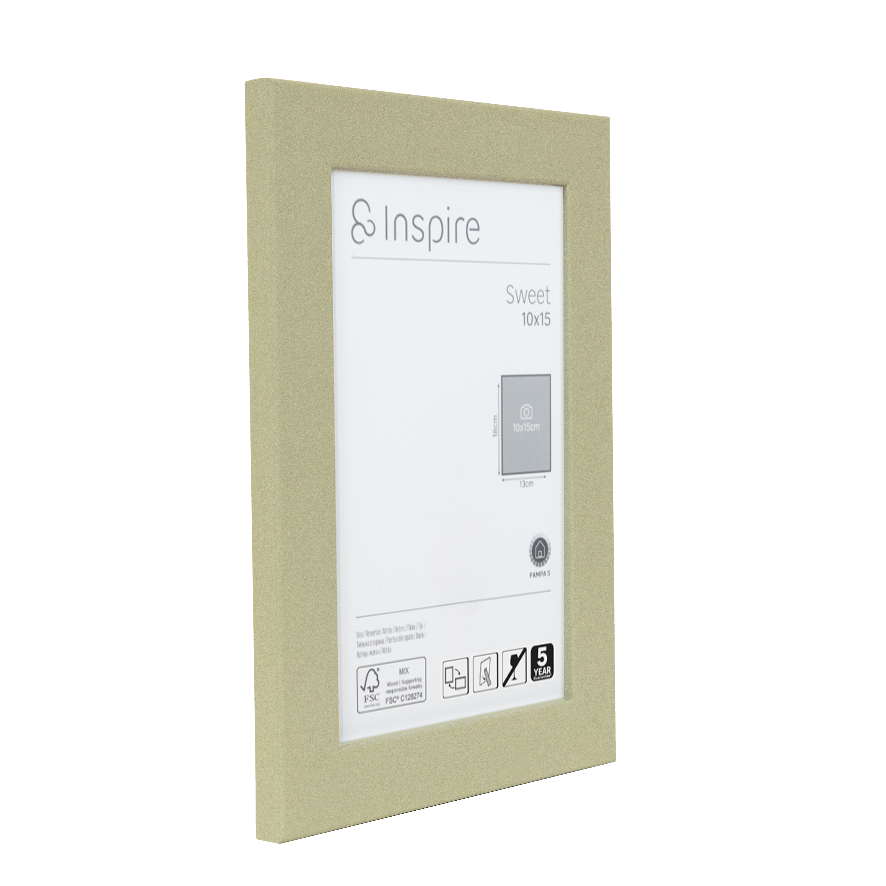 Cadre Sweet, H.15 x l.10 cm vert, INSPIRE - 11
