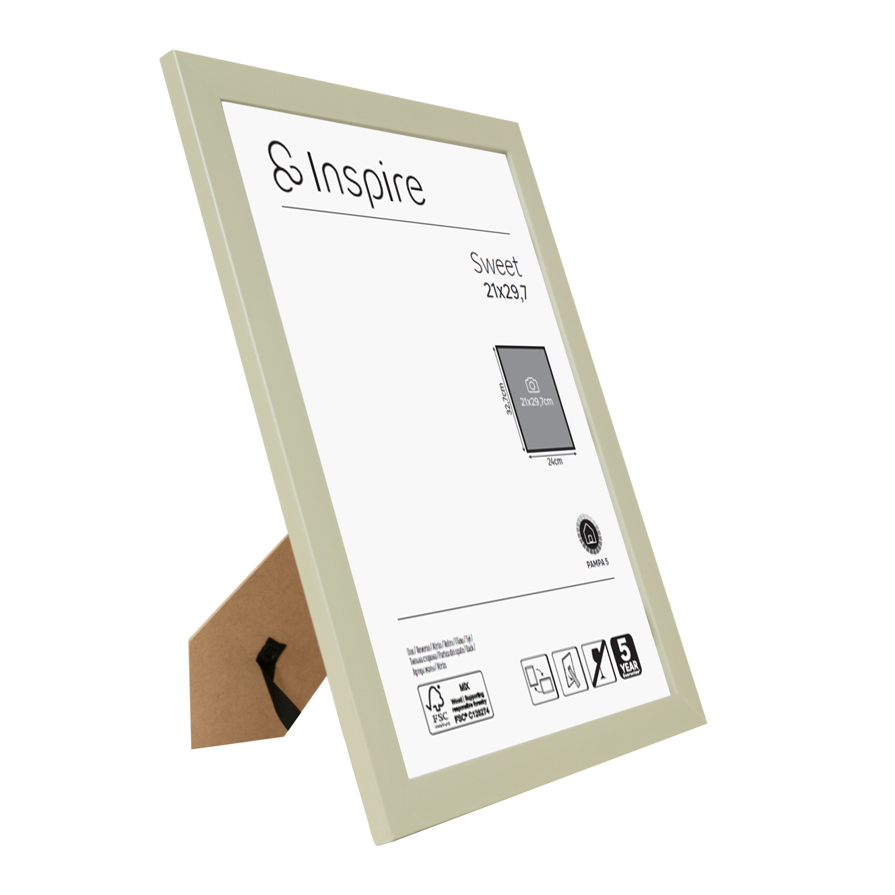 Cadre Sweet, H.29.7 x l.21 cm vert, INSPIRE - 10