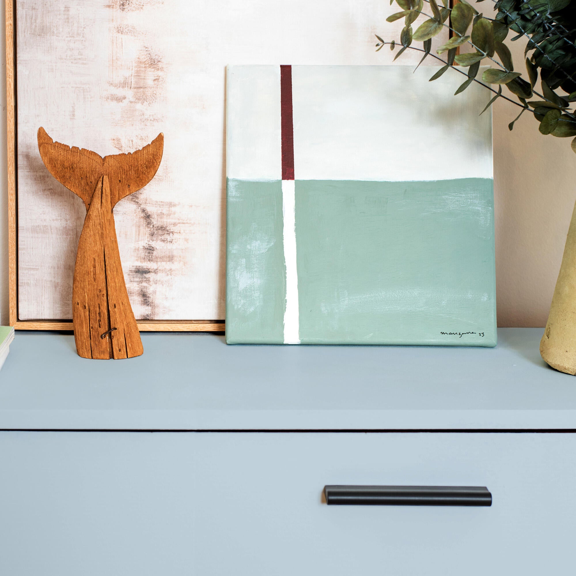 Pintura a la tiza La Pajarita 250ml agua marina - 11