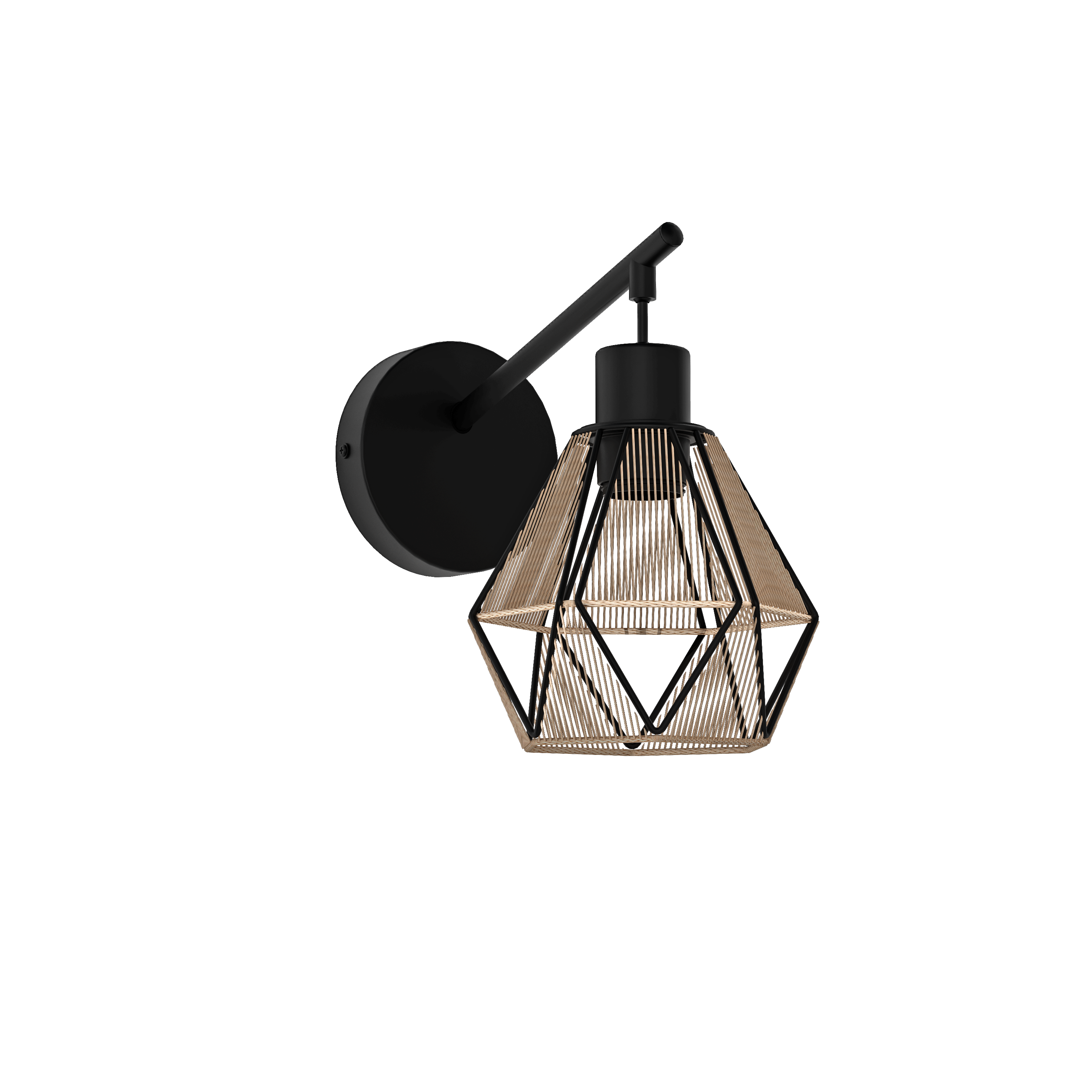 Kinkiet Pyros czarny raffia E27 Inspire - 11